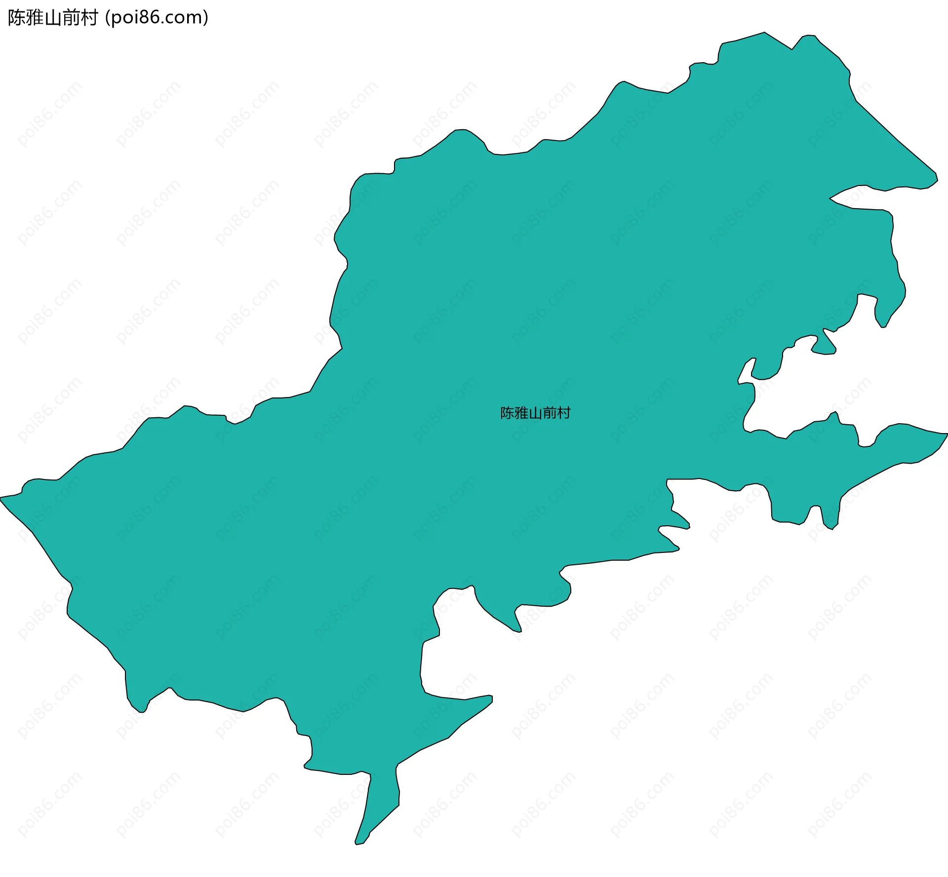 陈雅山前村边界地图