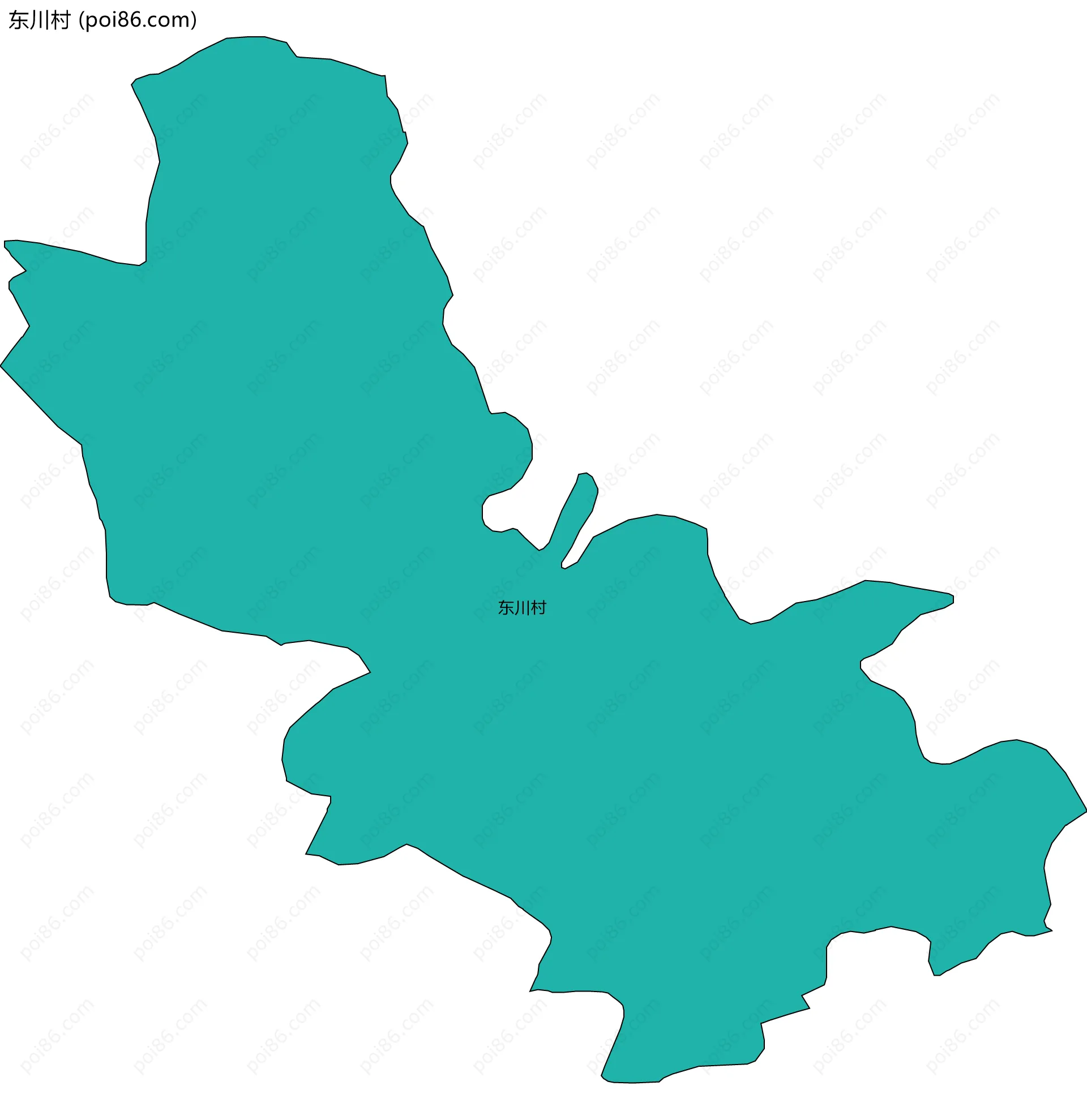 东川村边界地图