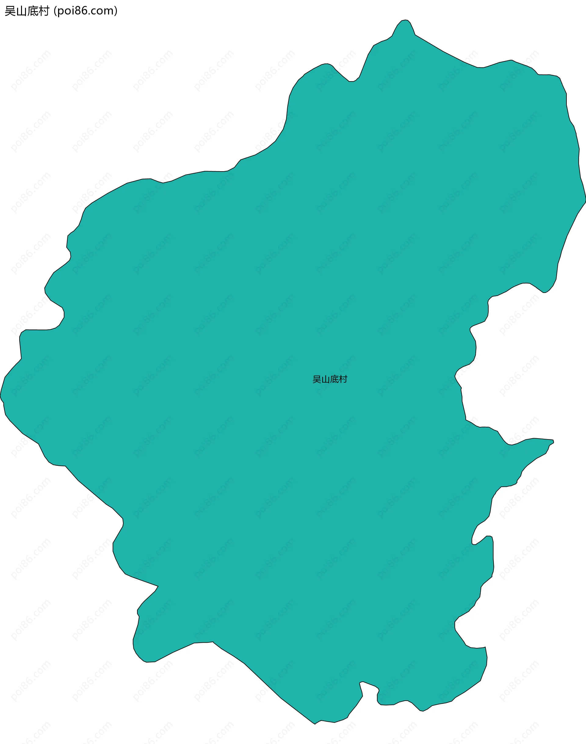 吴山底村边界地图