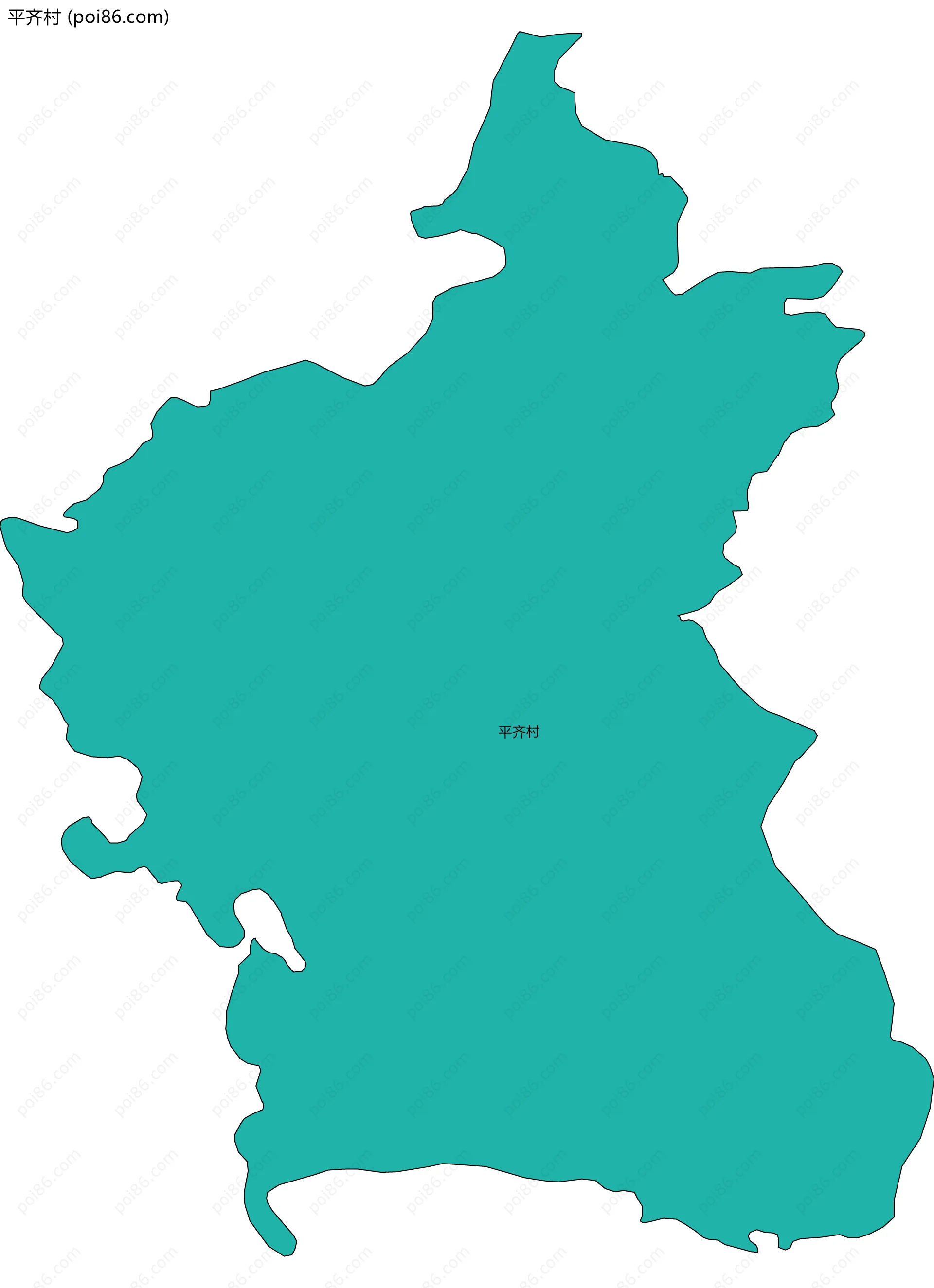 平齐村边界地图