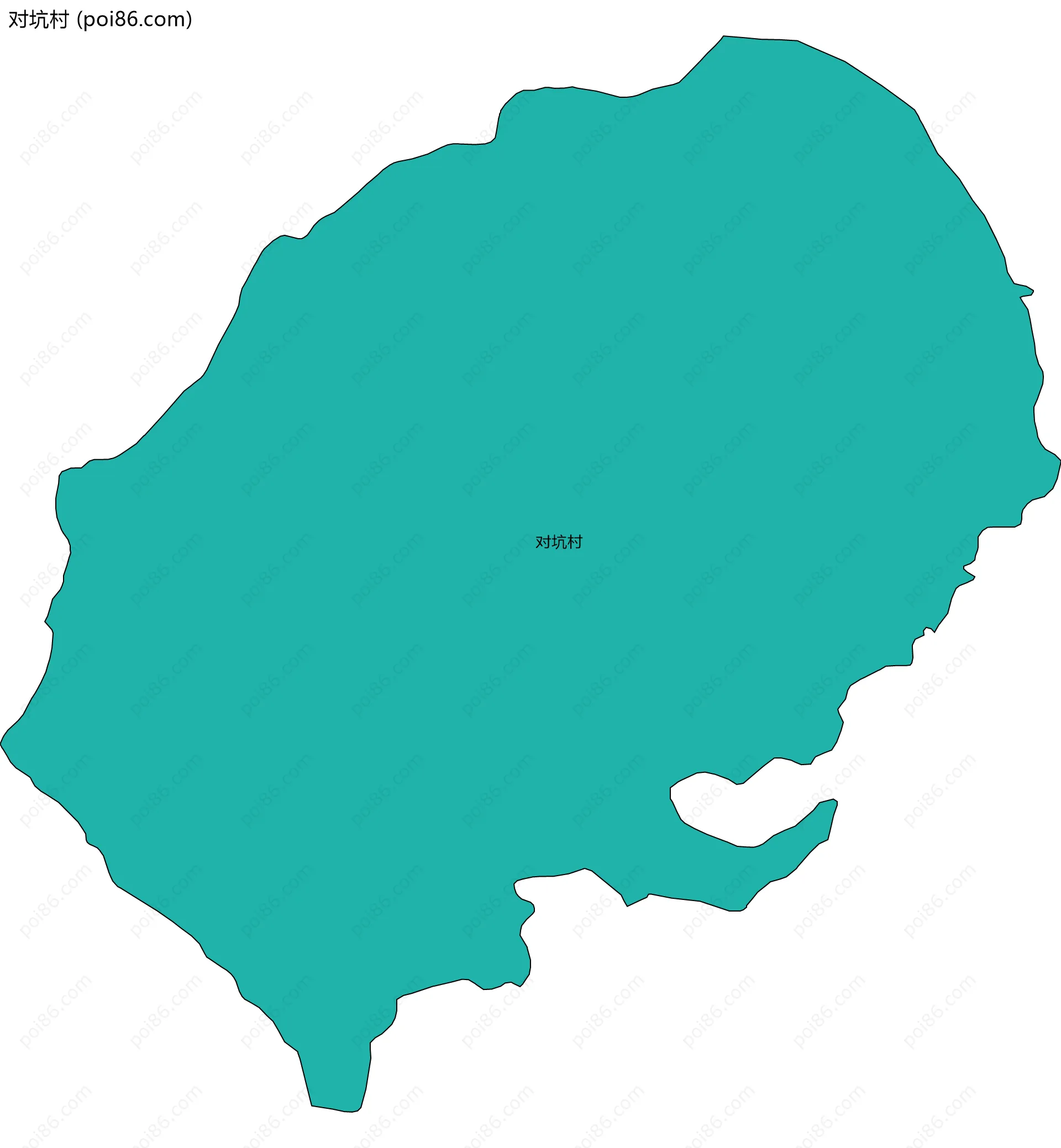 对坑村边界地图