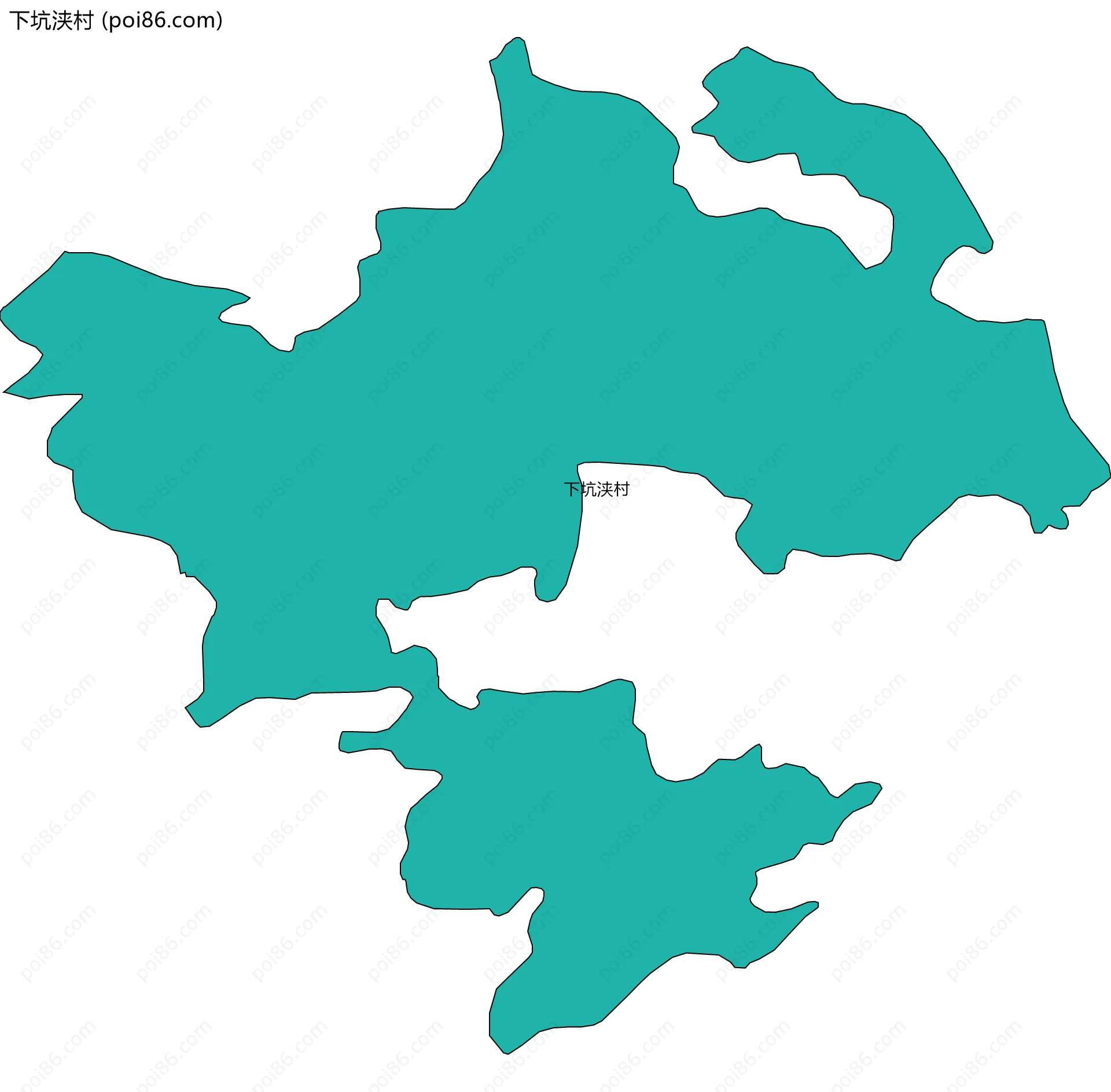 下坑浃村边界地图