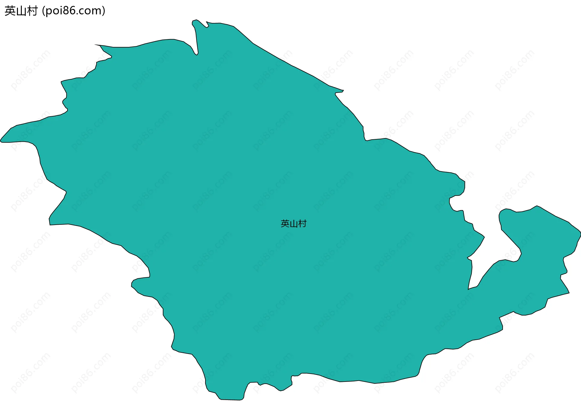 英山村边界地图