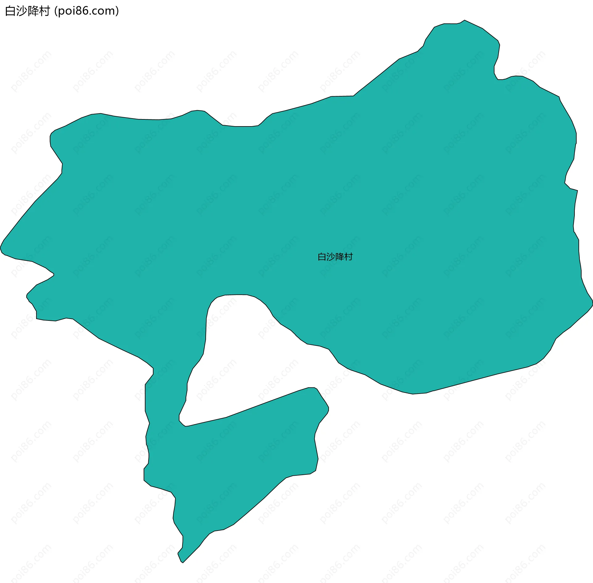 白沙降村边界地图