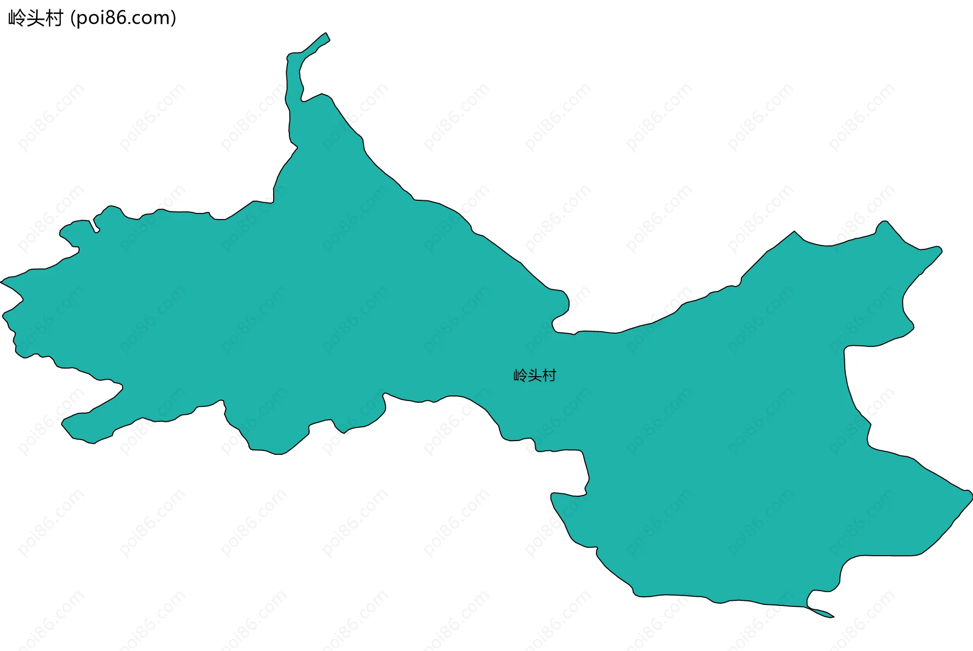 岭头村边界地图