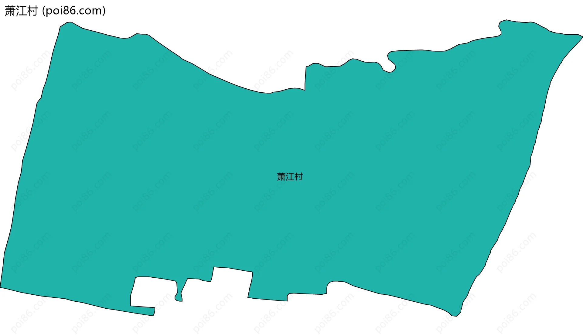 萧江村边界地图