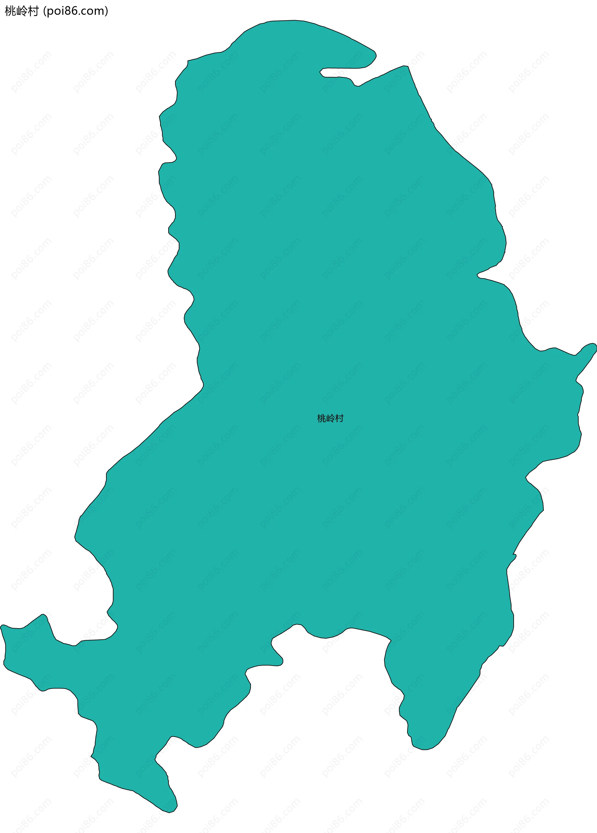 桃岭村边界地图