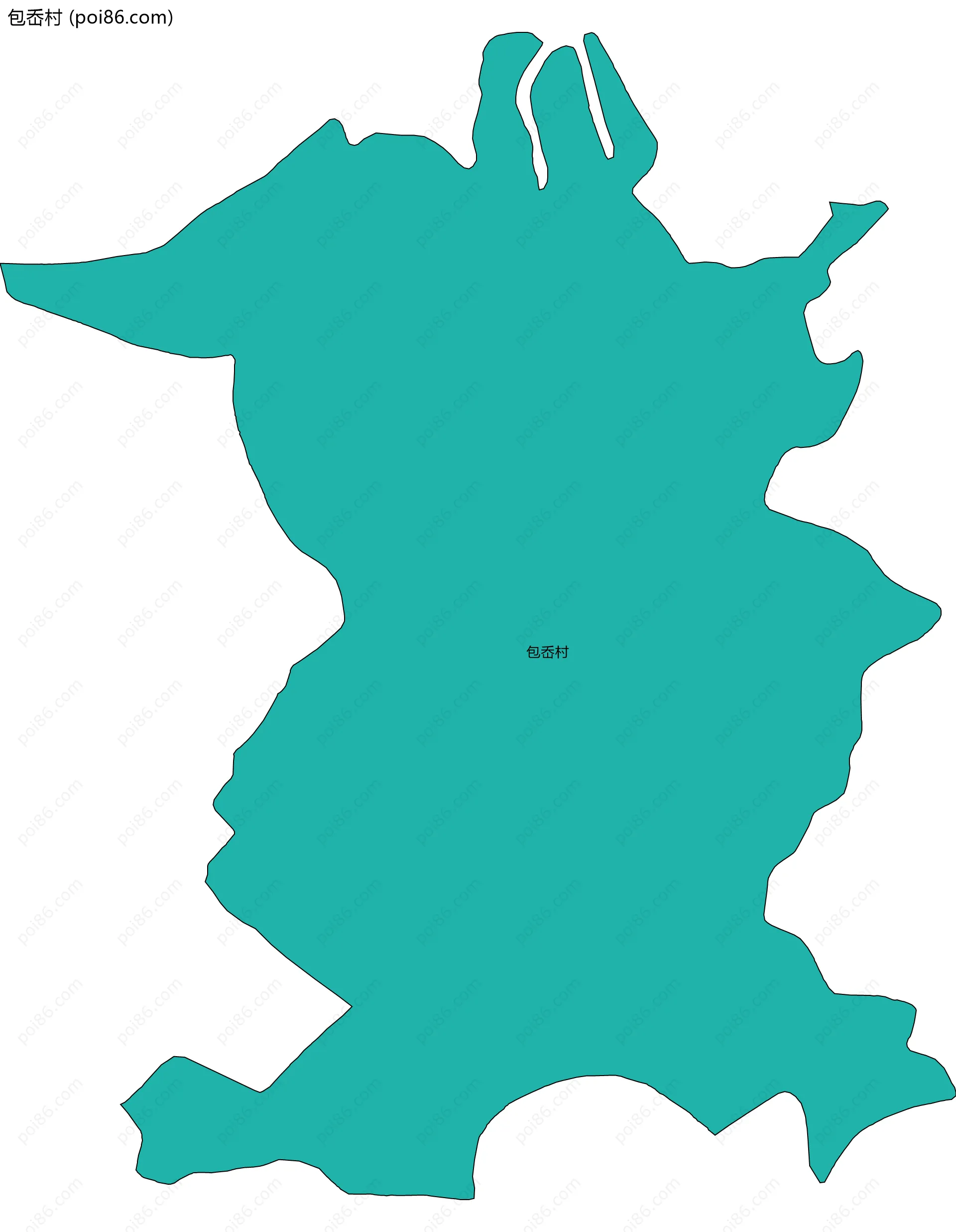 包岙村边界地图