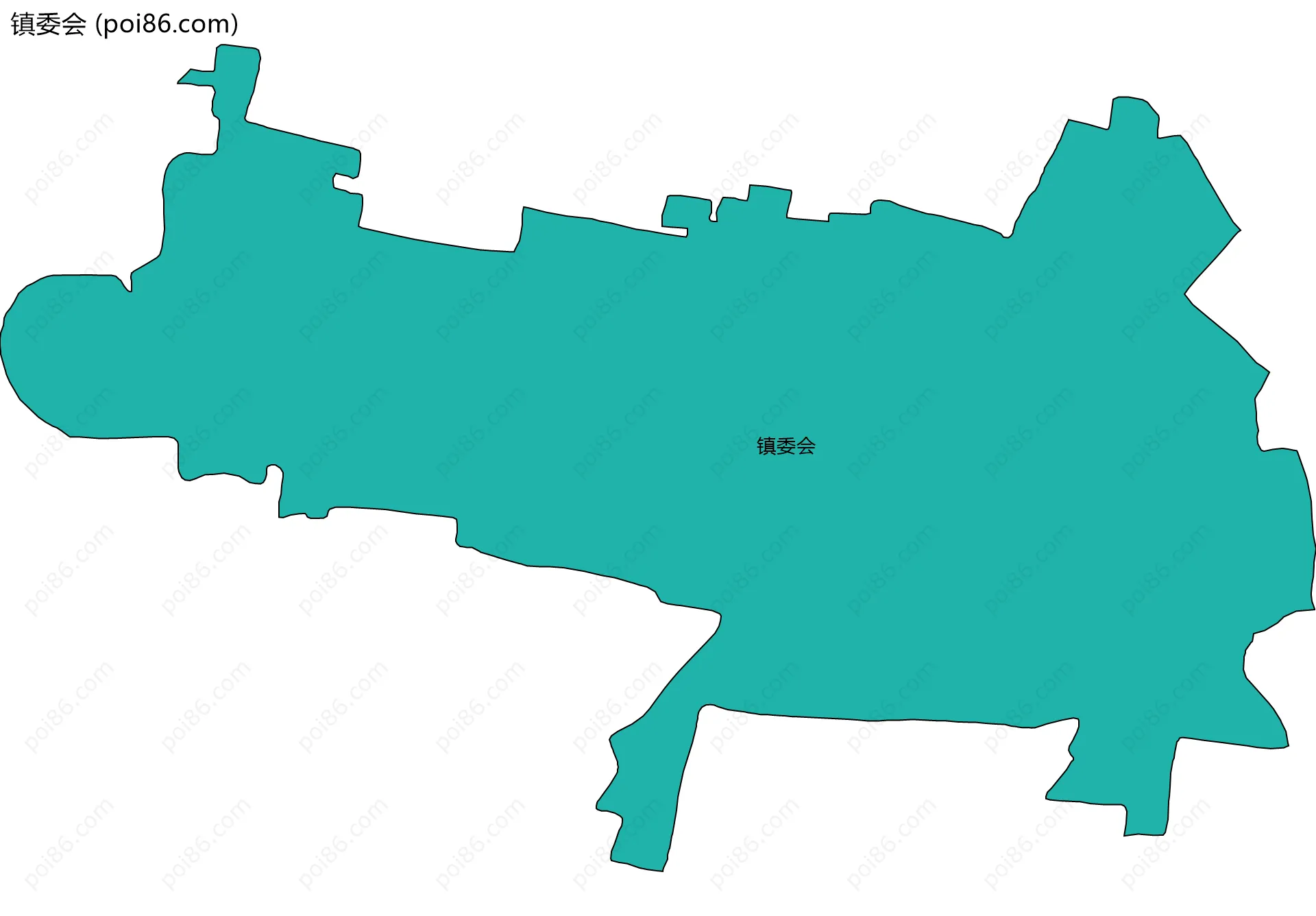镇委会边界地图