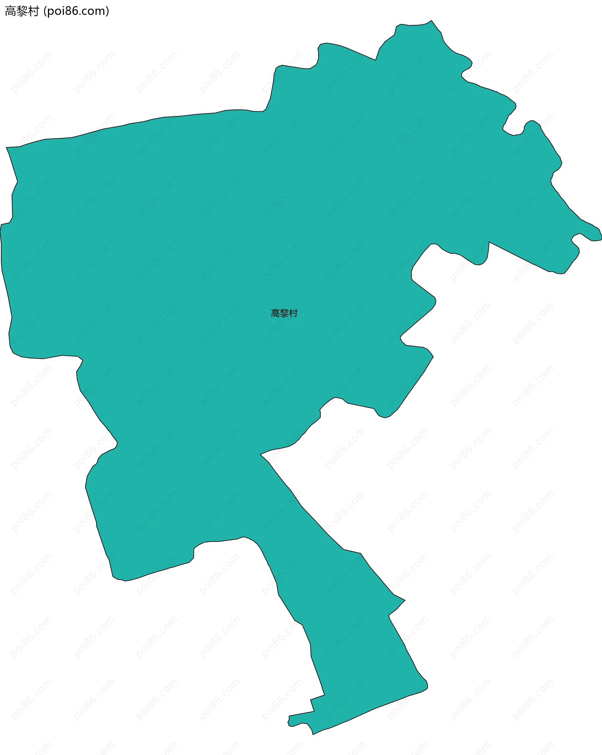 高黎村边界地图