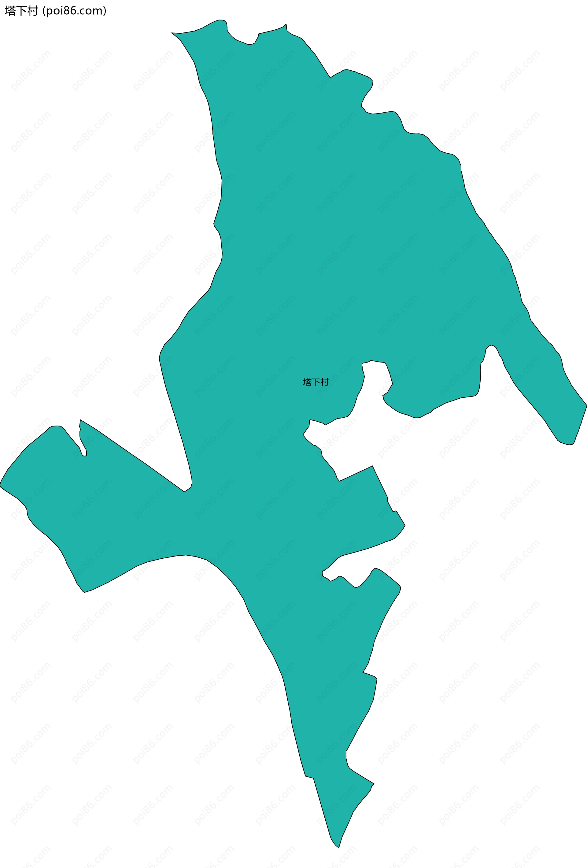 塔下村边界地图