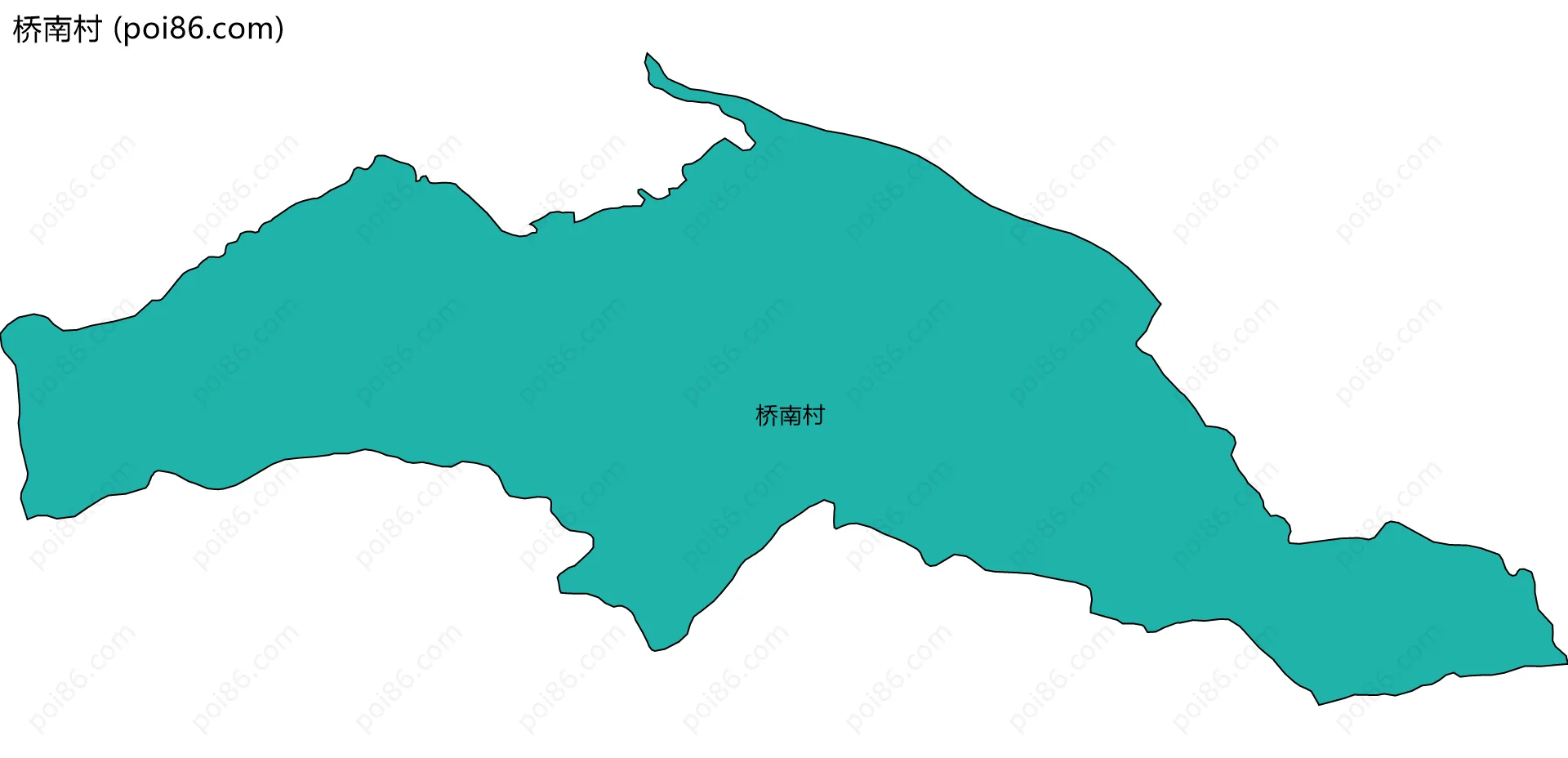 桥南村边界地图