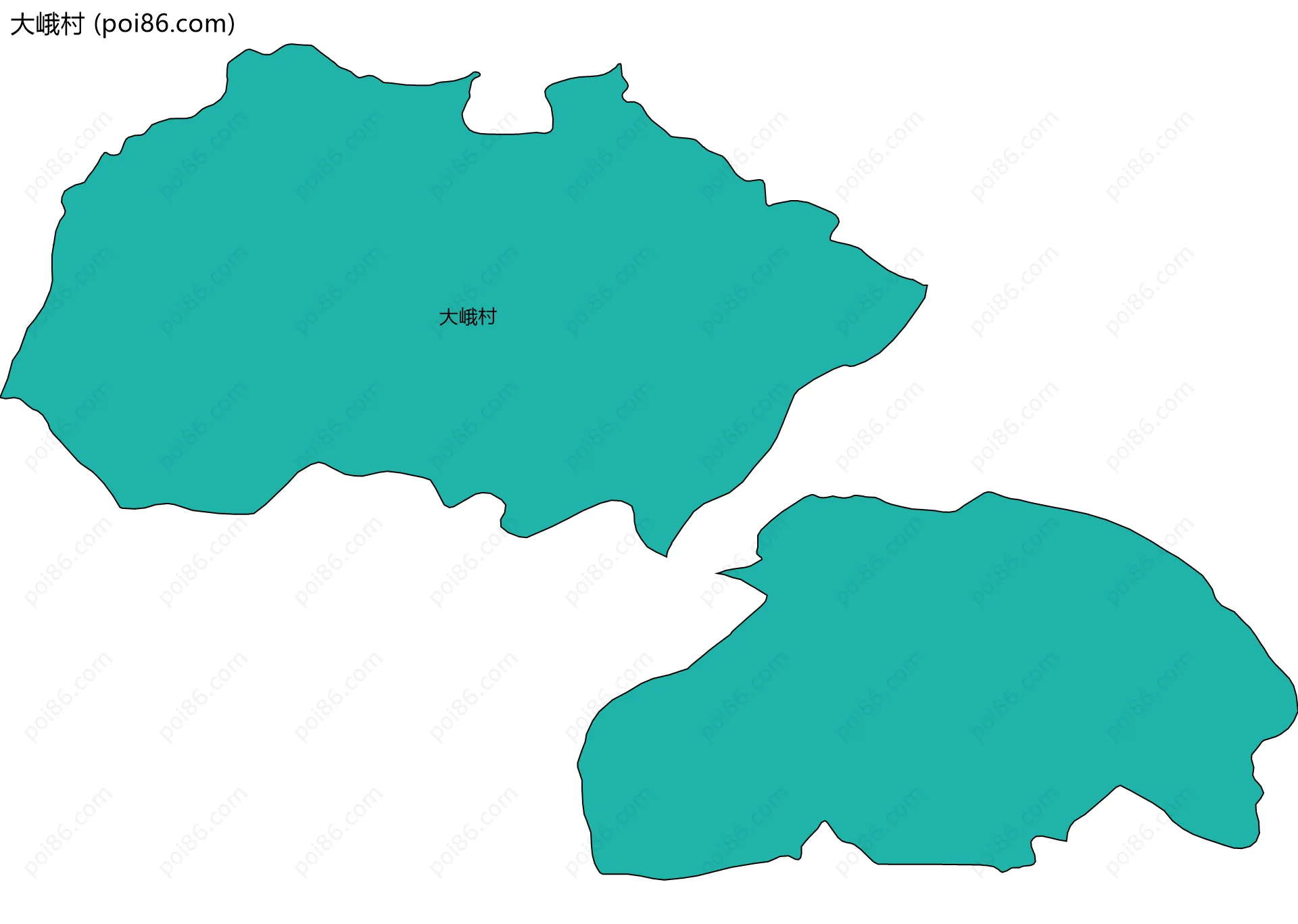 大峨村边界地图
