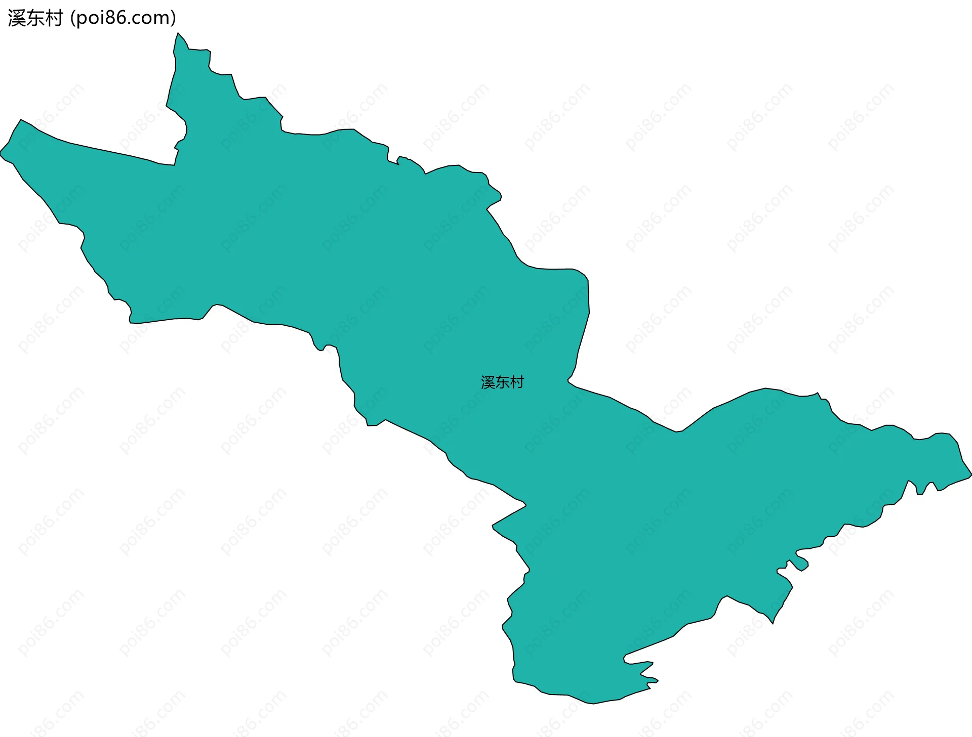 溪东村边界地图