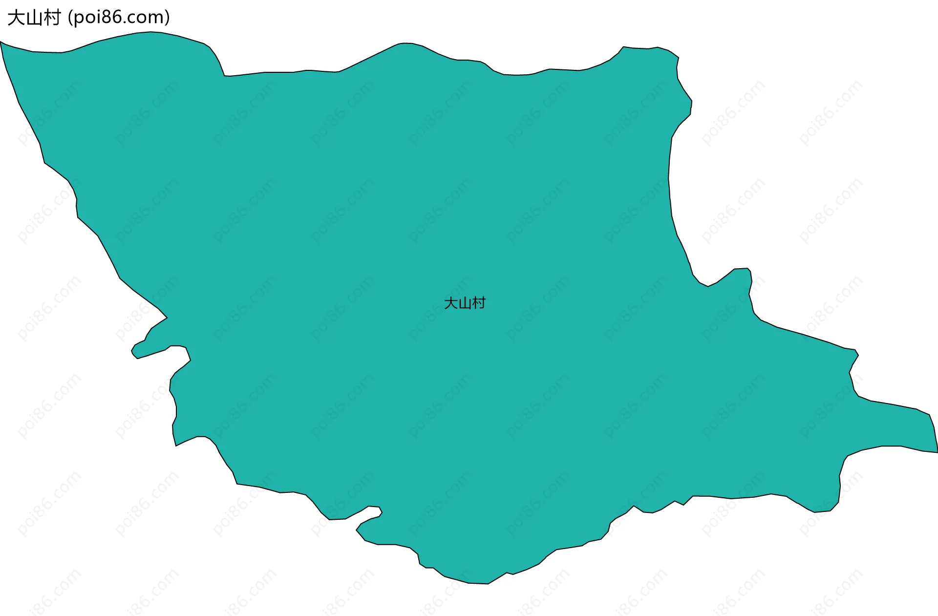 大山村边界地图