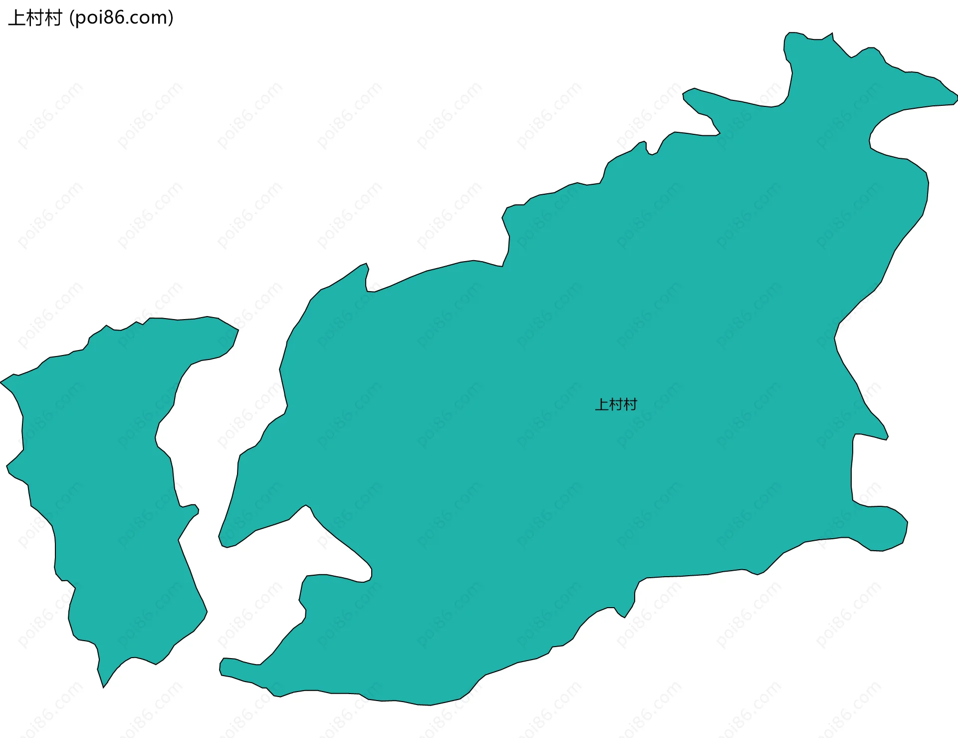 上村村边界地图