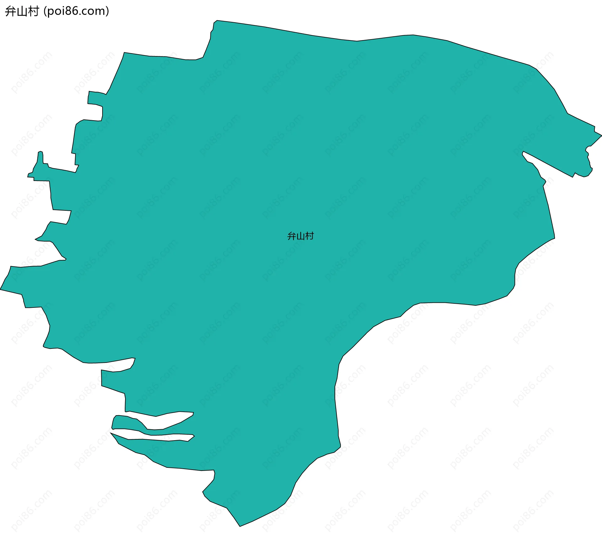 弁山村边界地图
