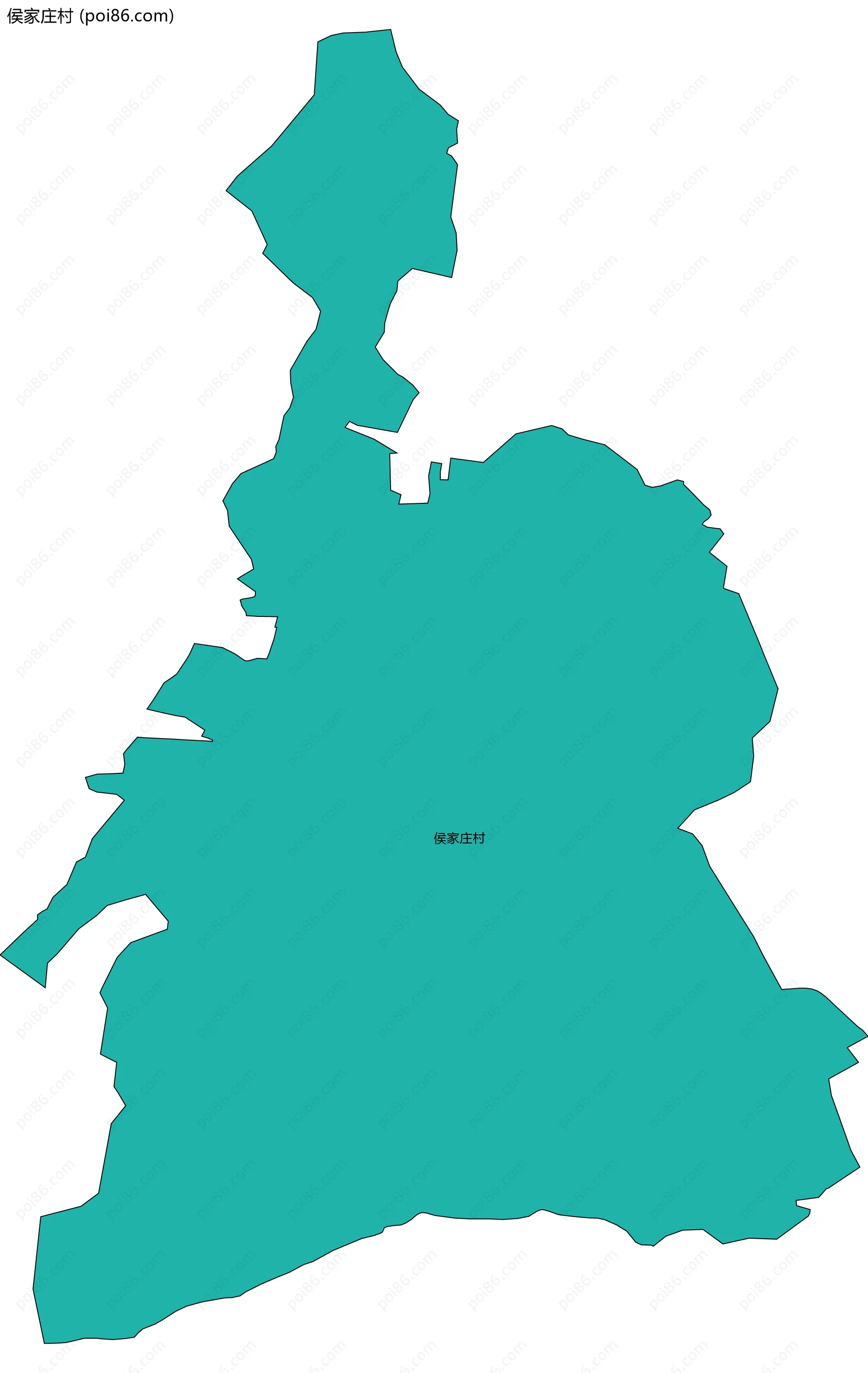 侯家庄村边界地图