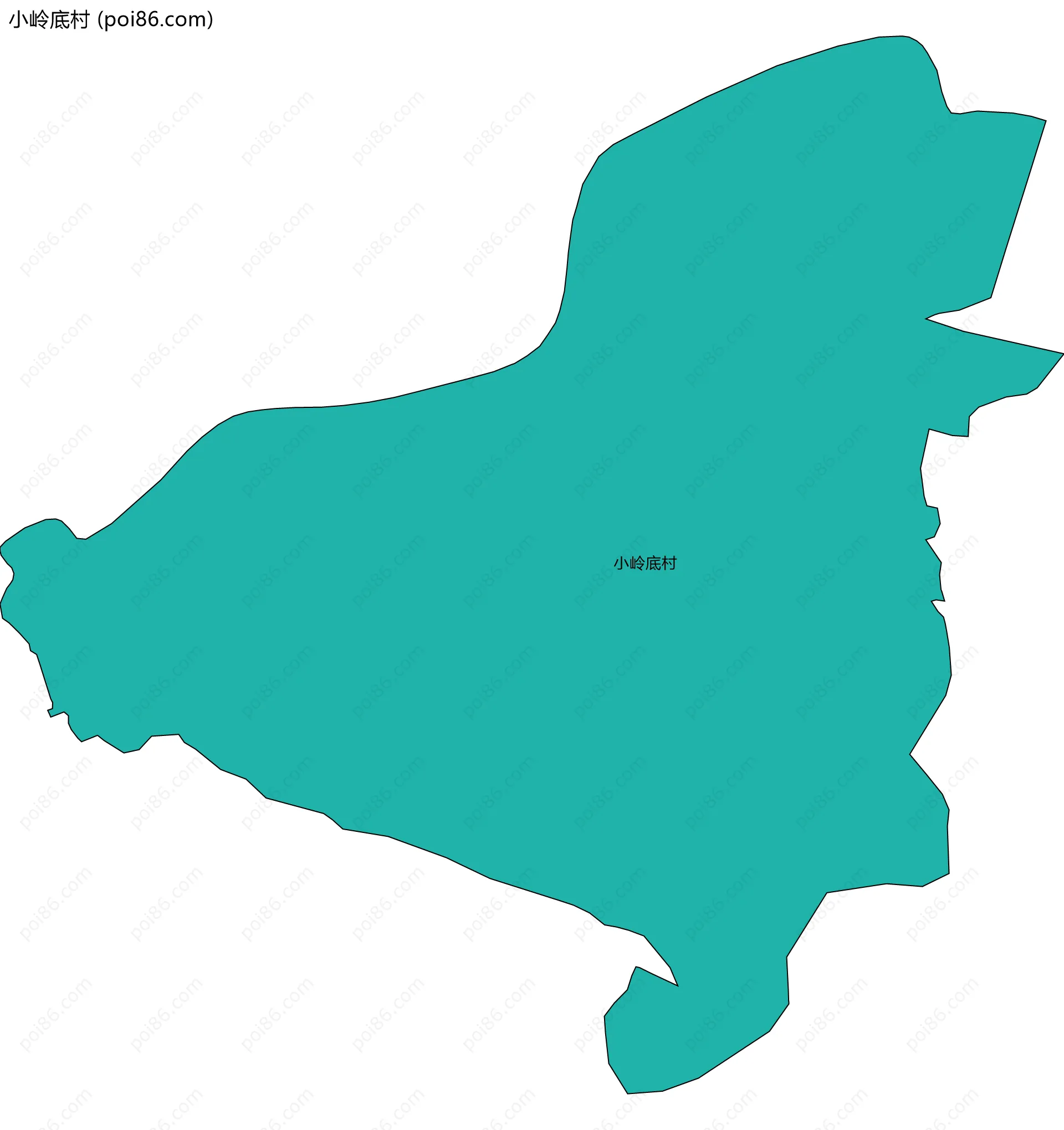 小岭底村边界地图