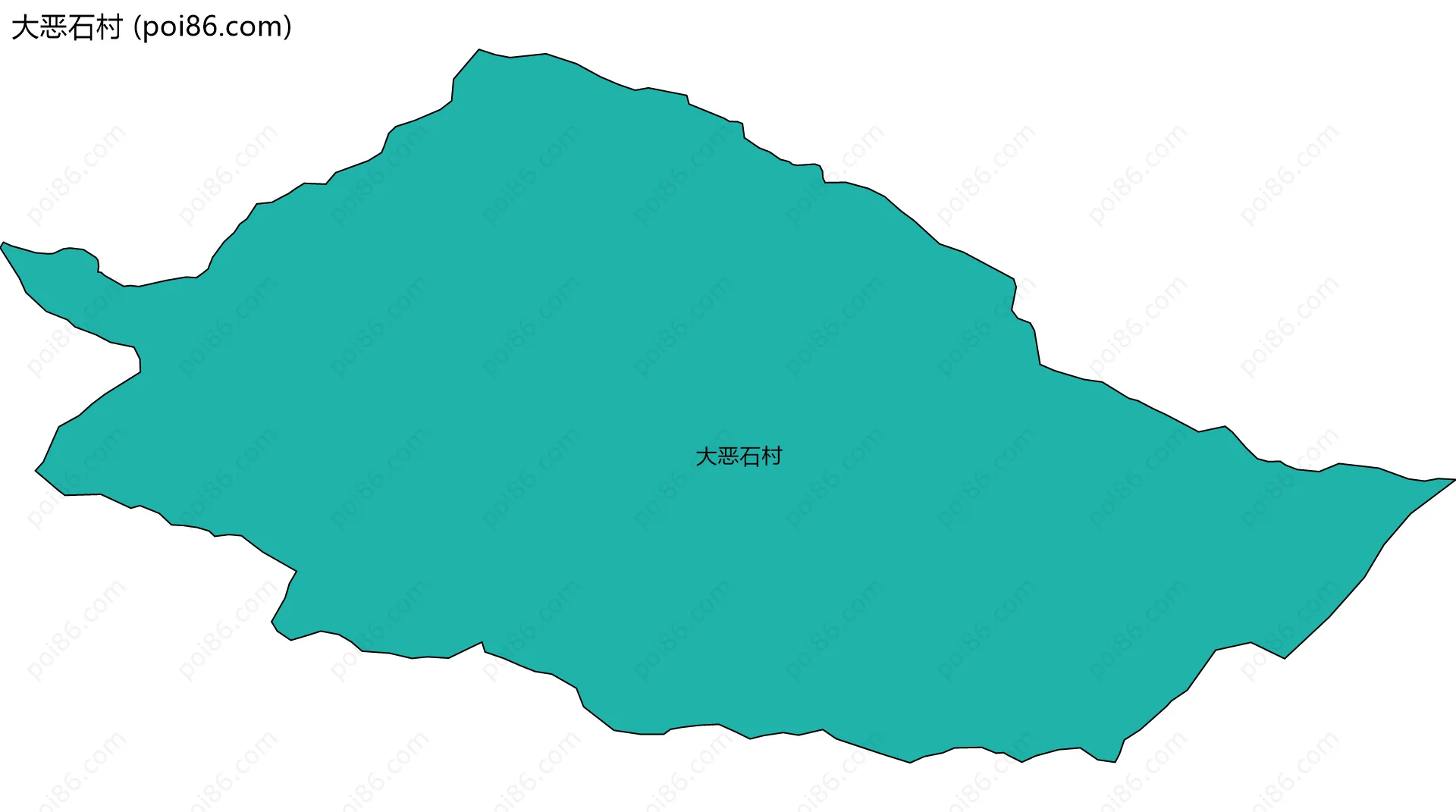 大恶石村边界地图