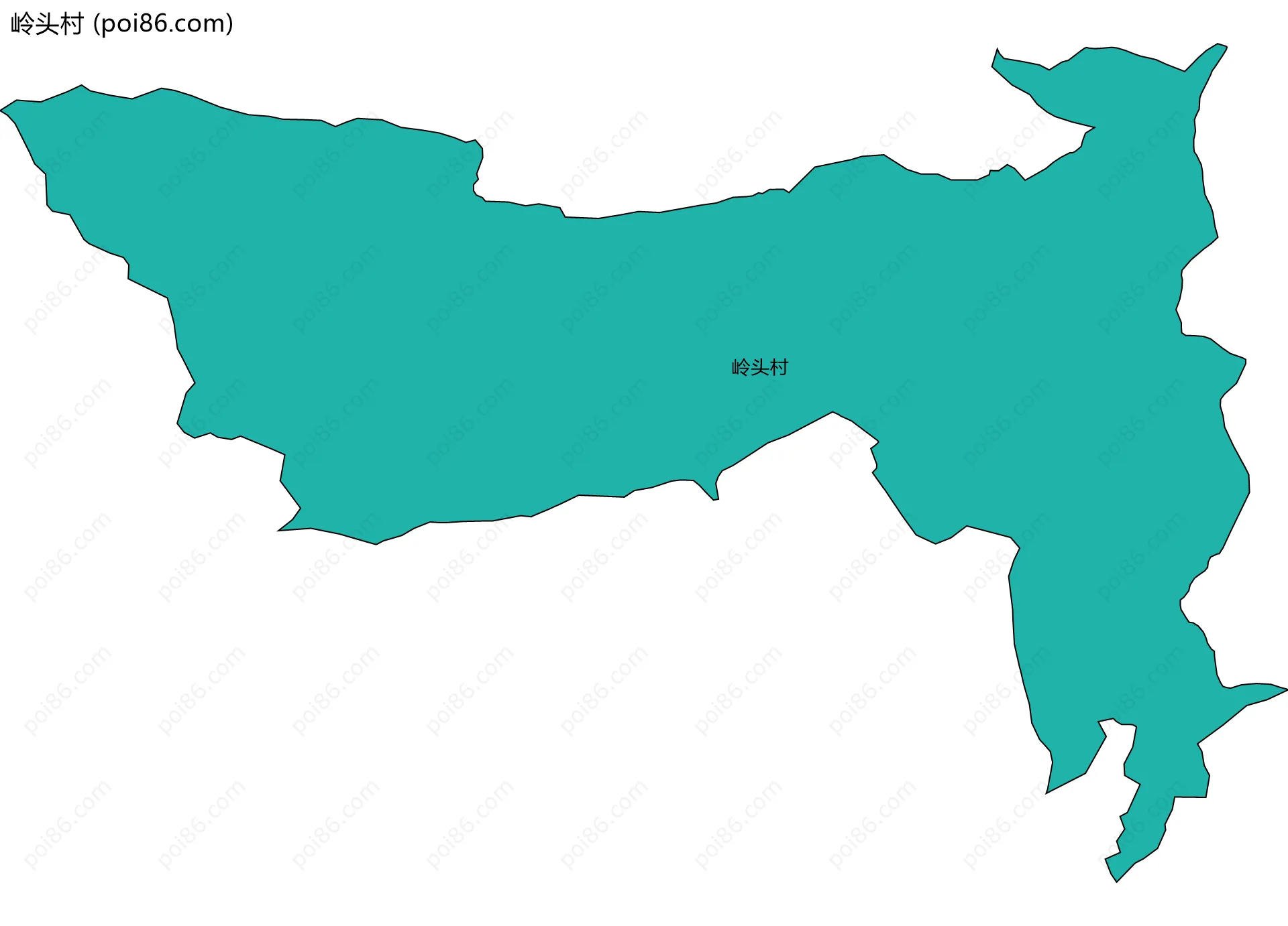 岭头村边界地图