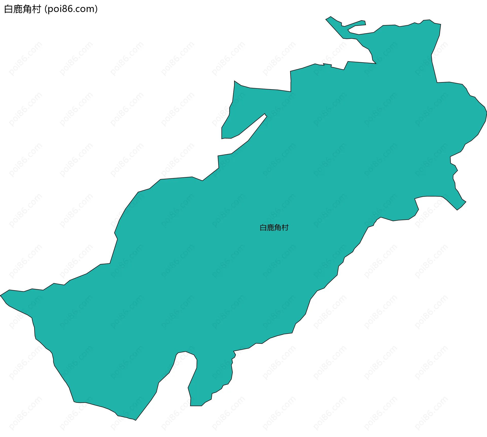 白鹿角村边界地图