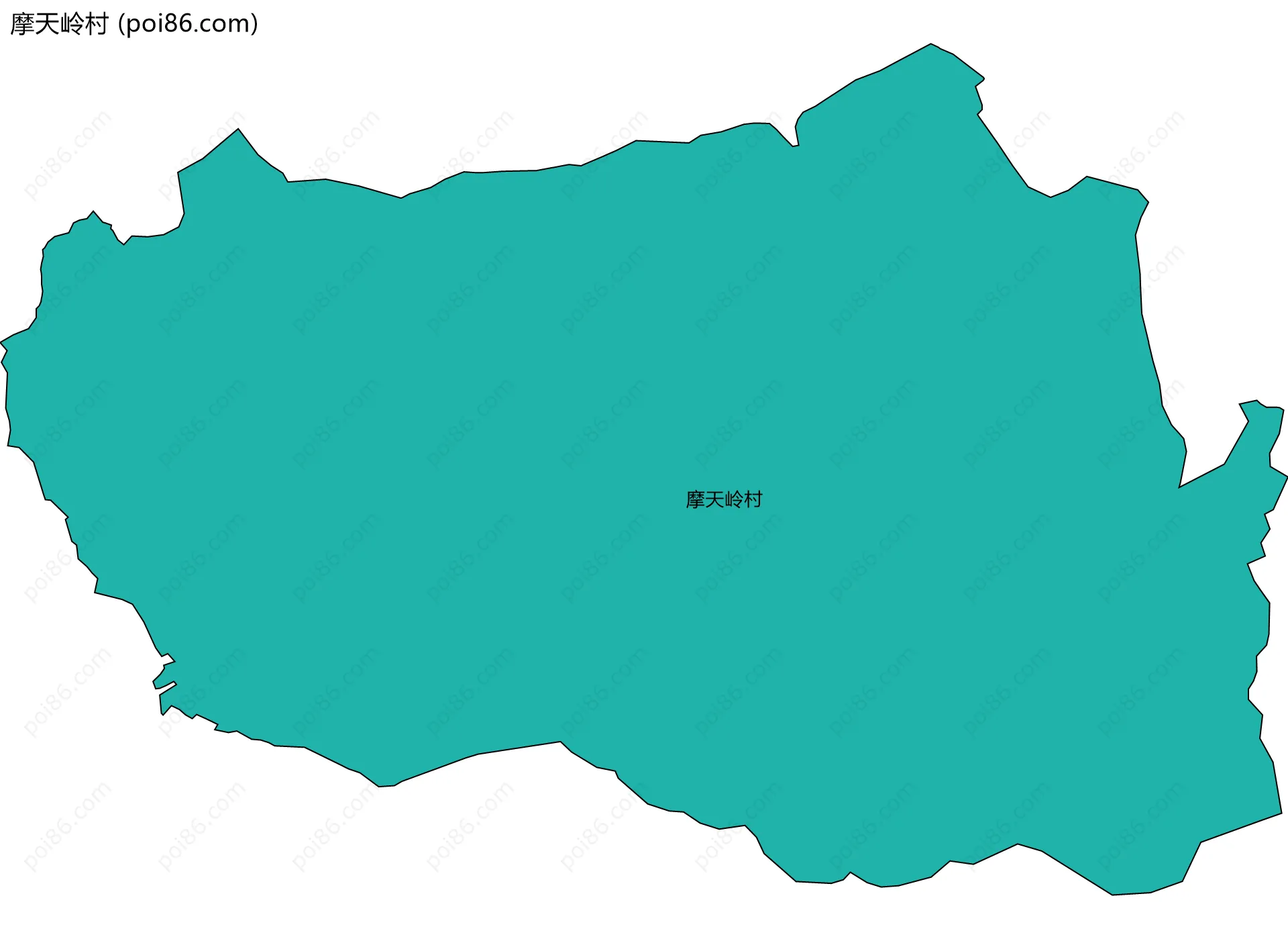 摩天岭村边界地图