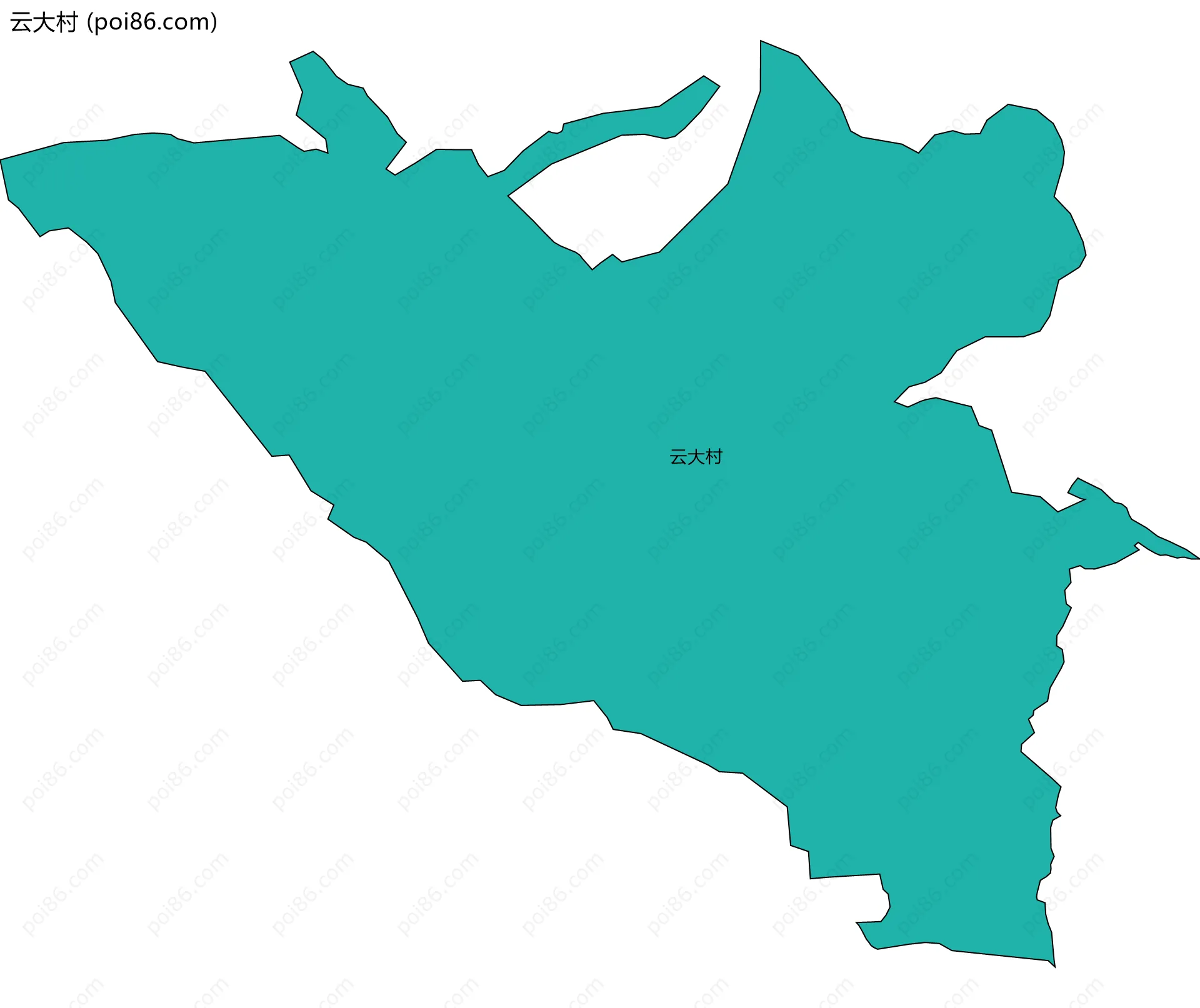 云大村边界地图