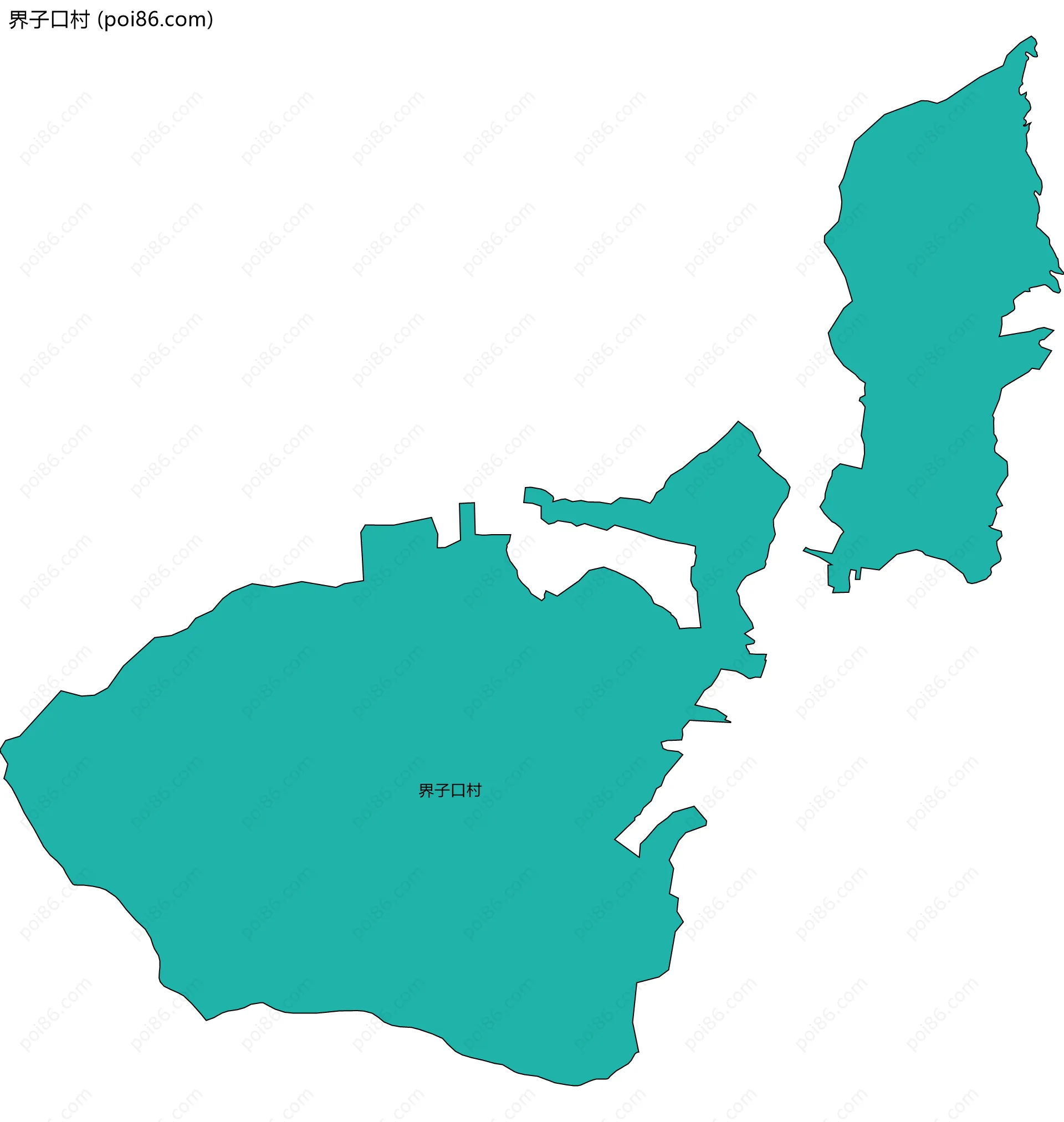 界子口村边界地图