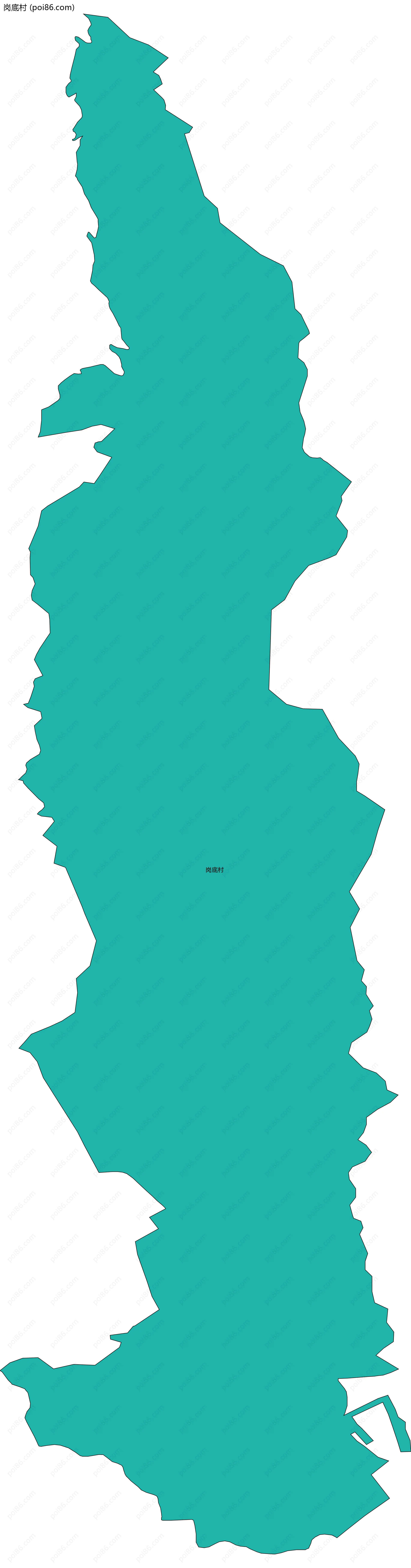 岗底村边界地图