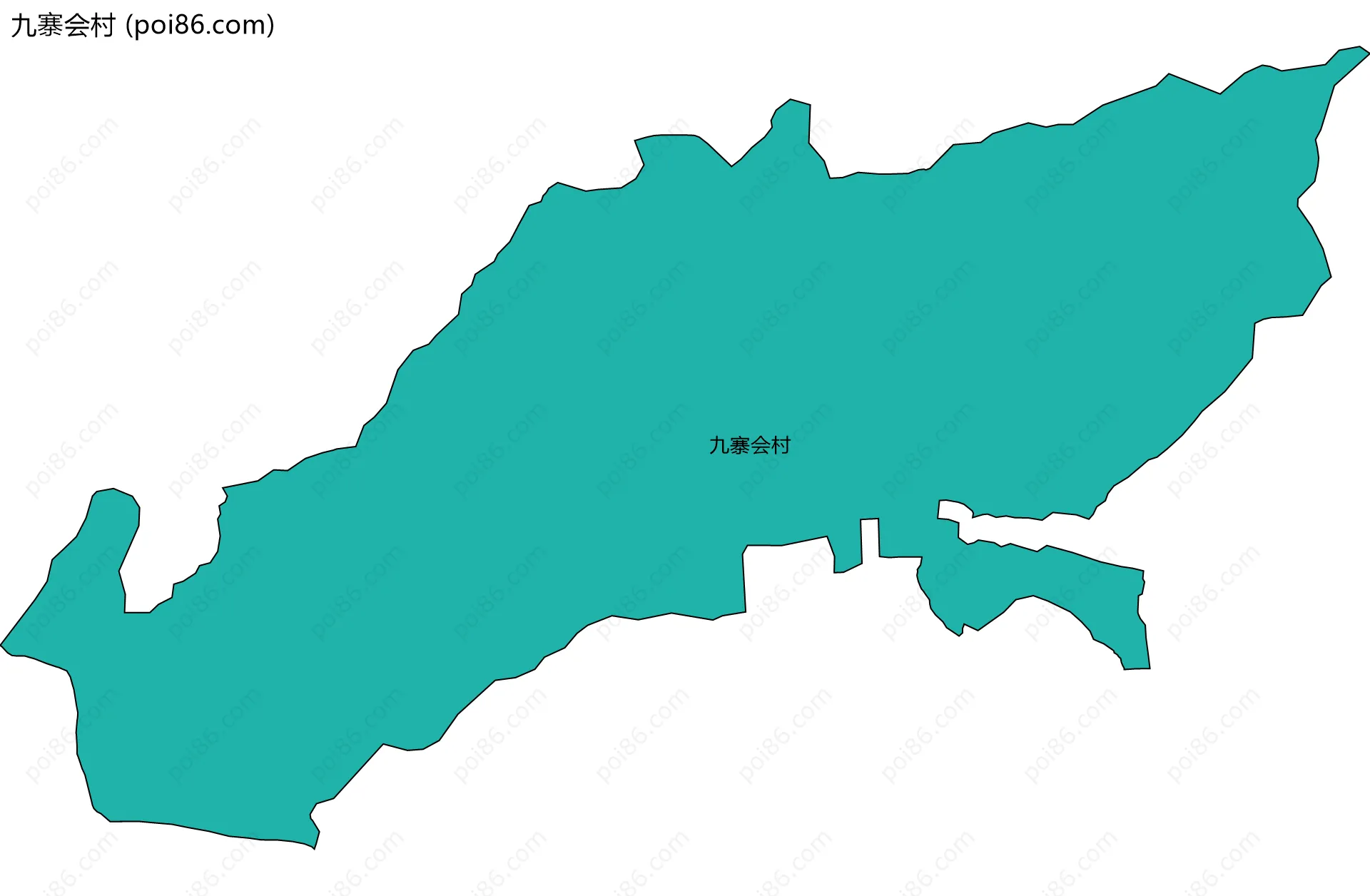 九寨会村边界地图