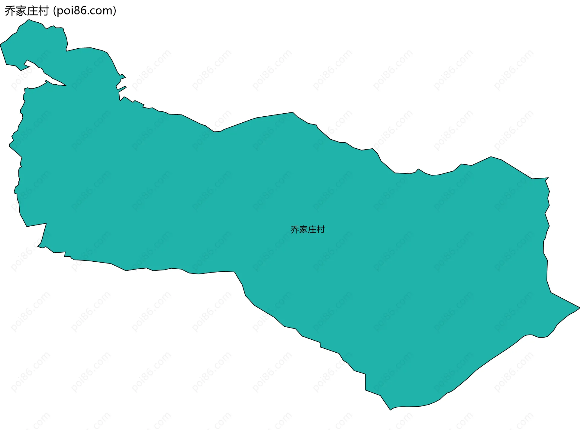 乔家庄村边界地图