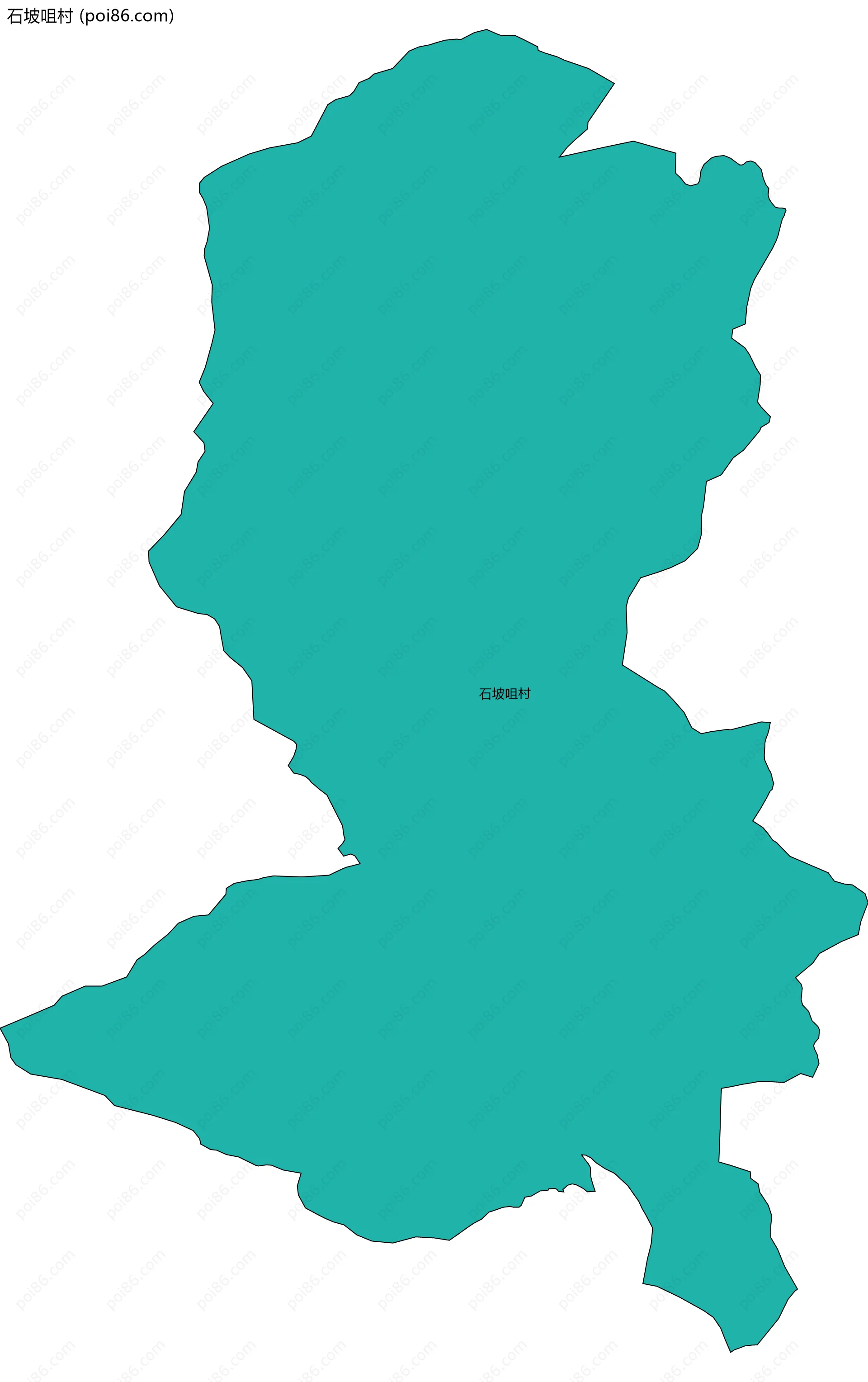 石坡咀村边界地图