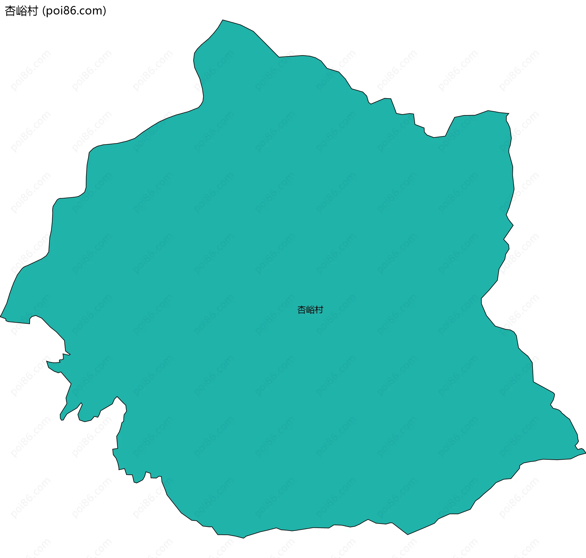 杏峪村边界地图