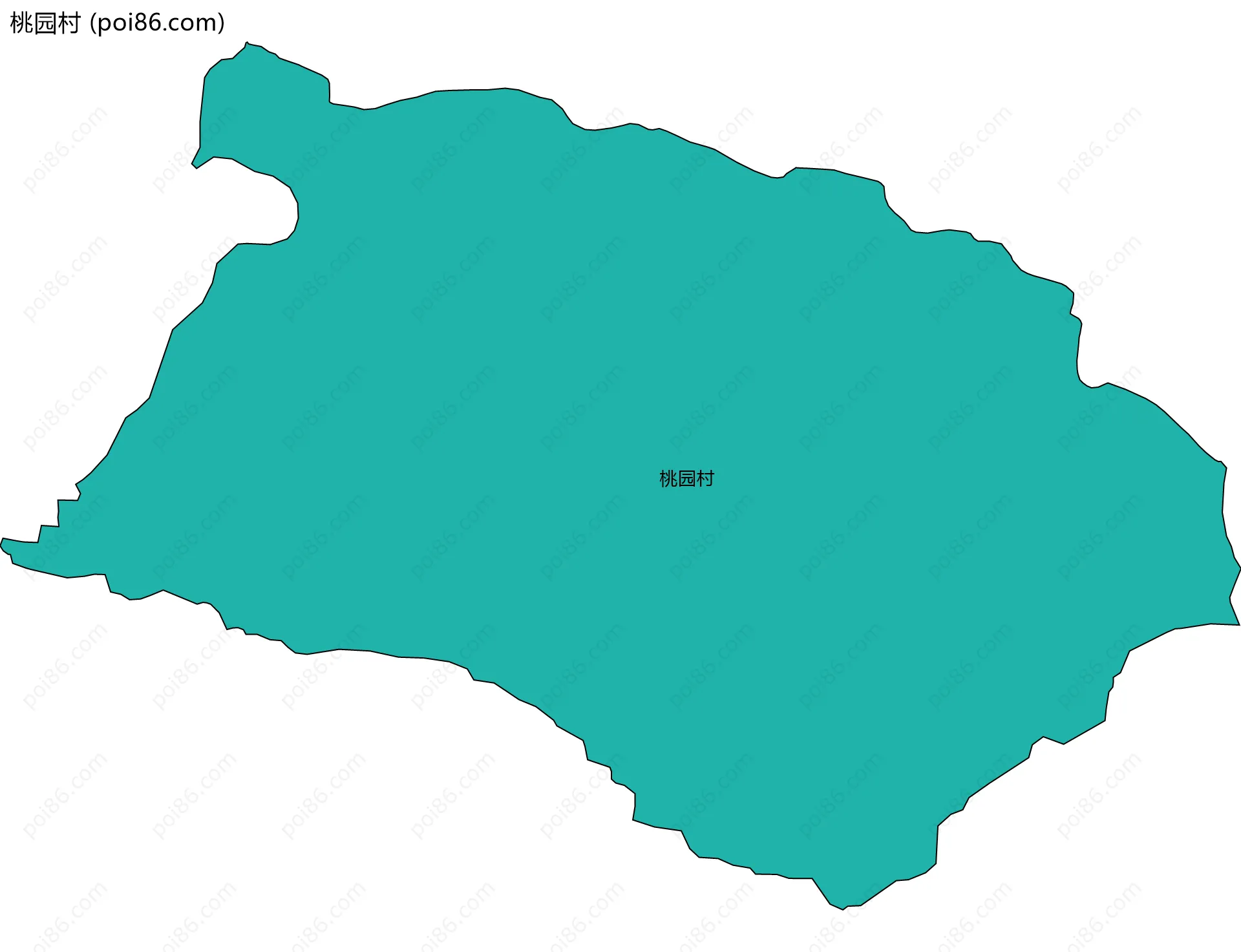 桃园村边界地图