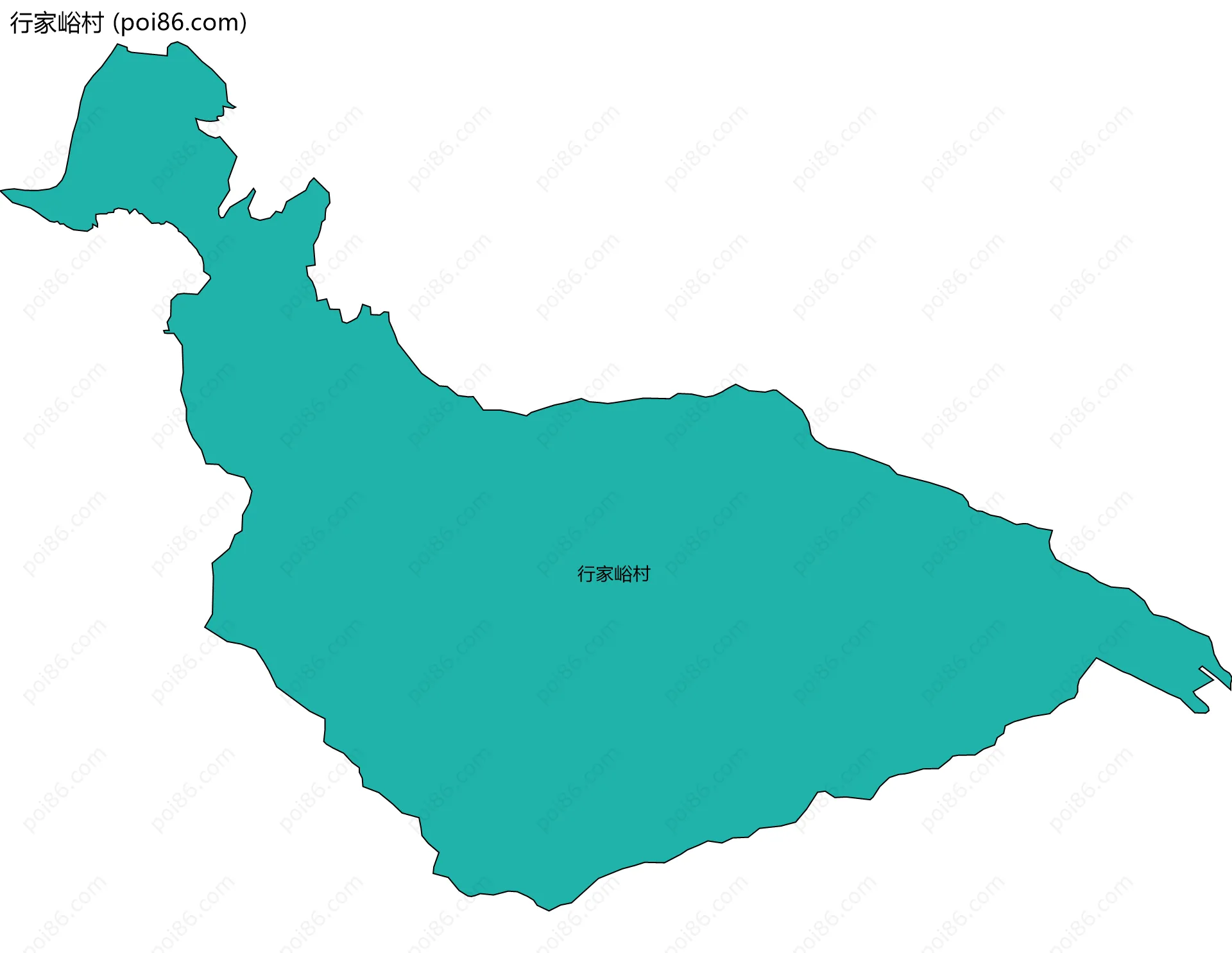 行家峪村边界地图