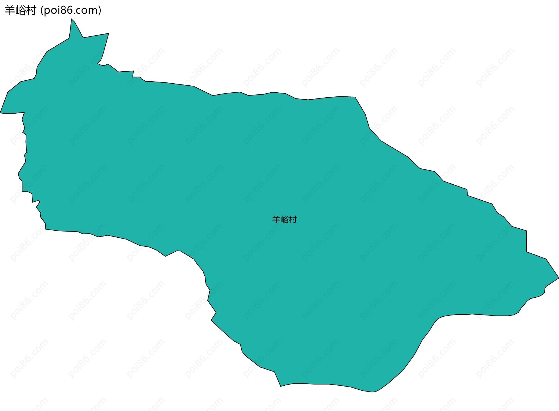 羊峪村边界地图