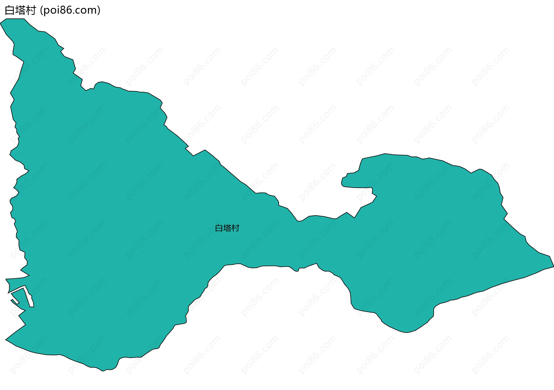 白塔村边界地图