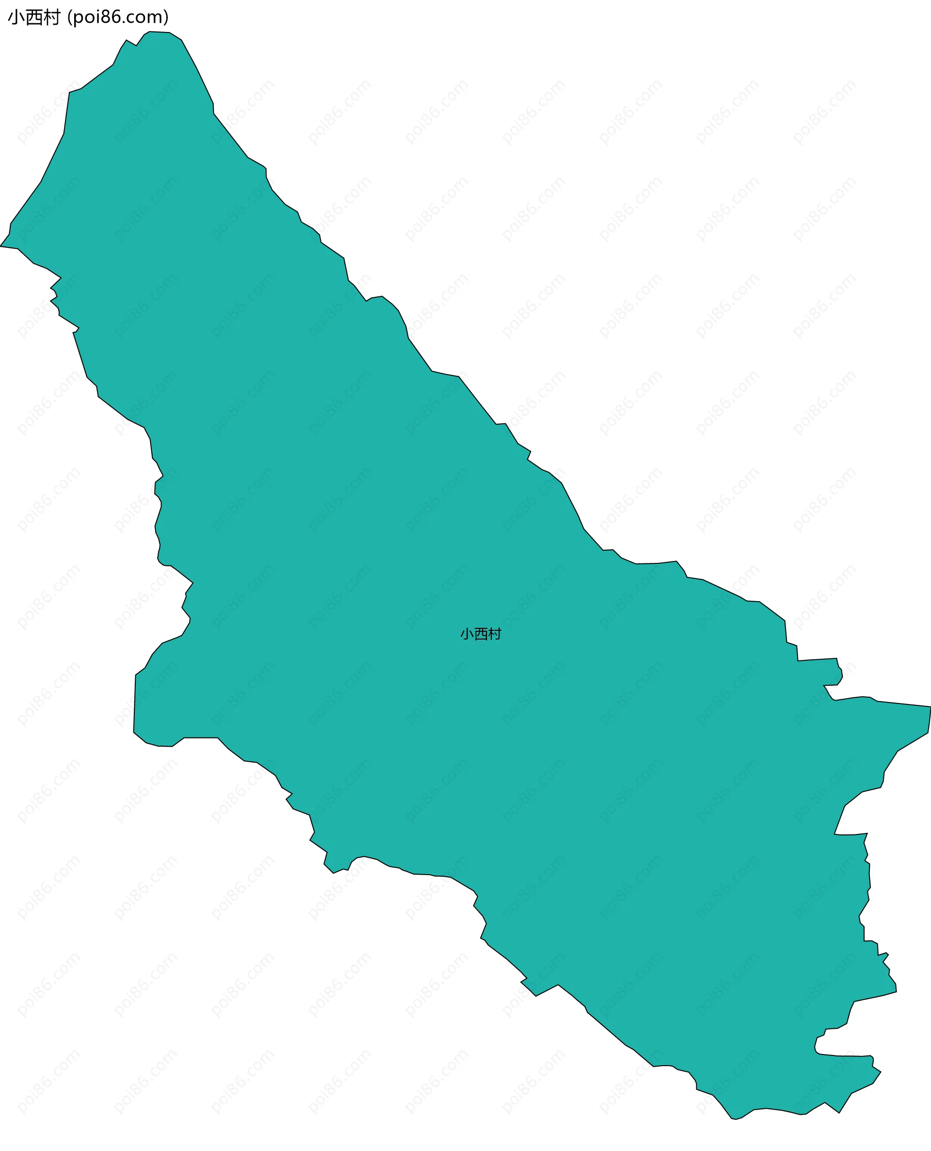 小西村边界地图