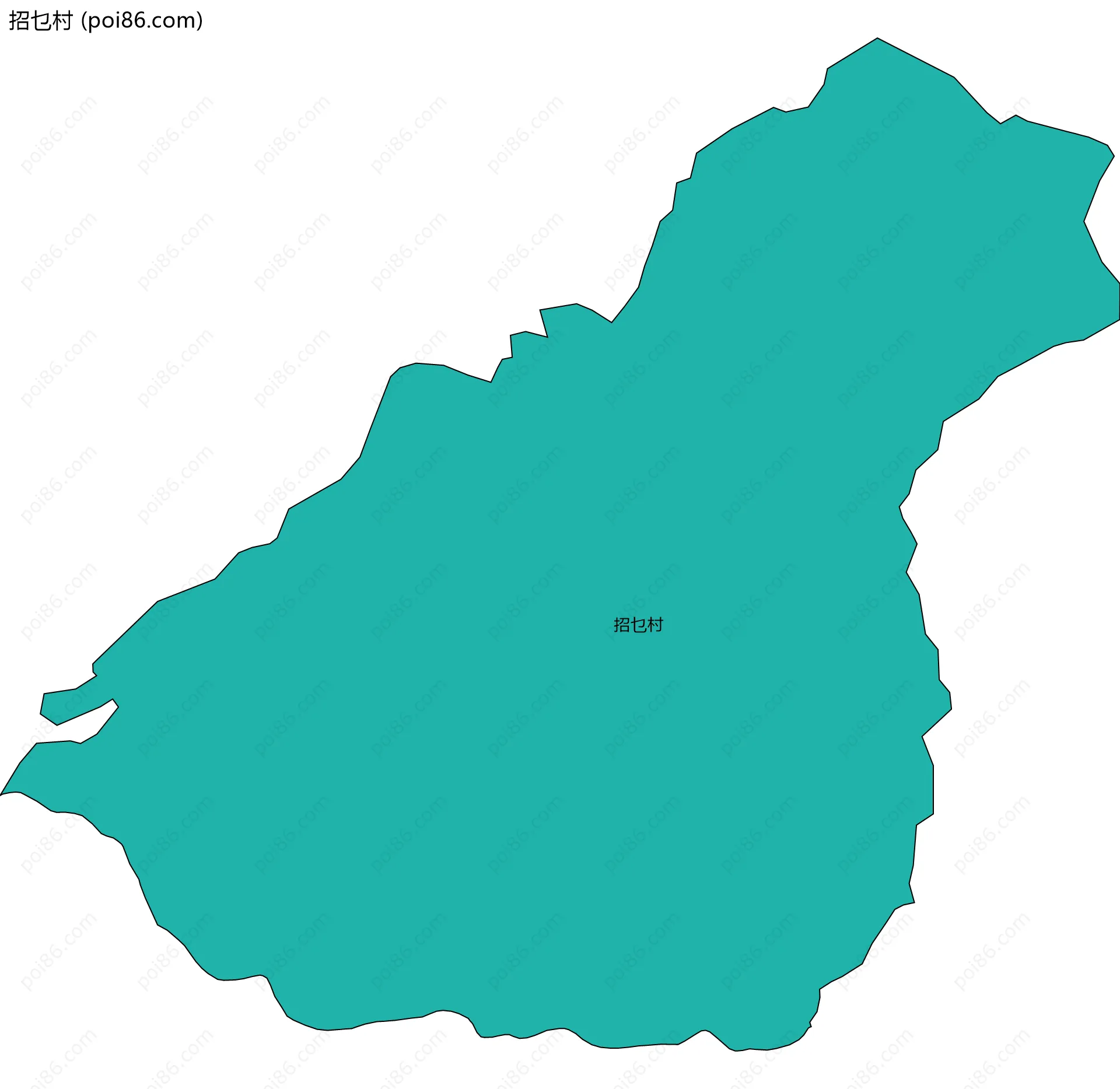 招乜村边界地图
