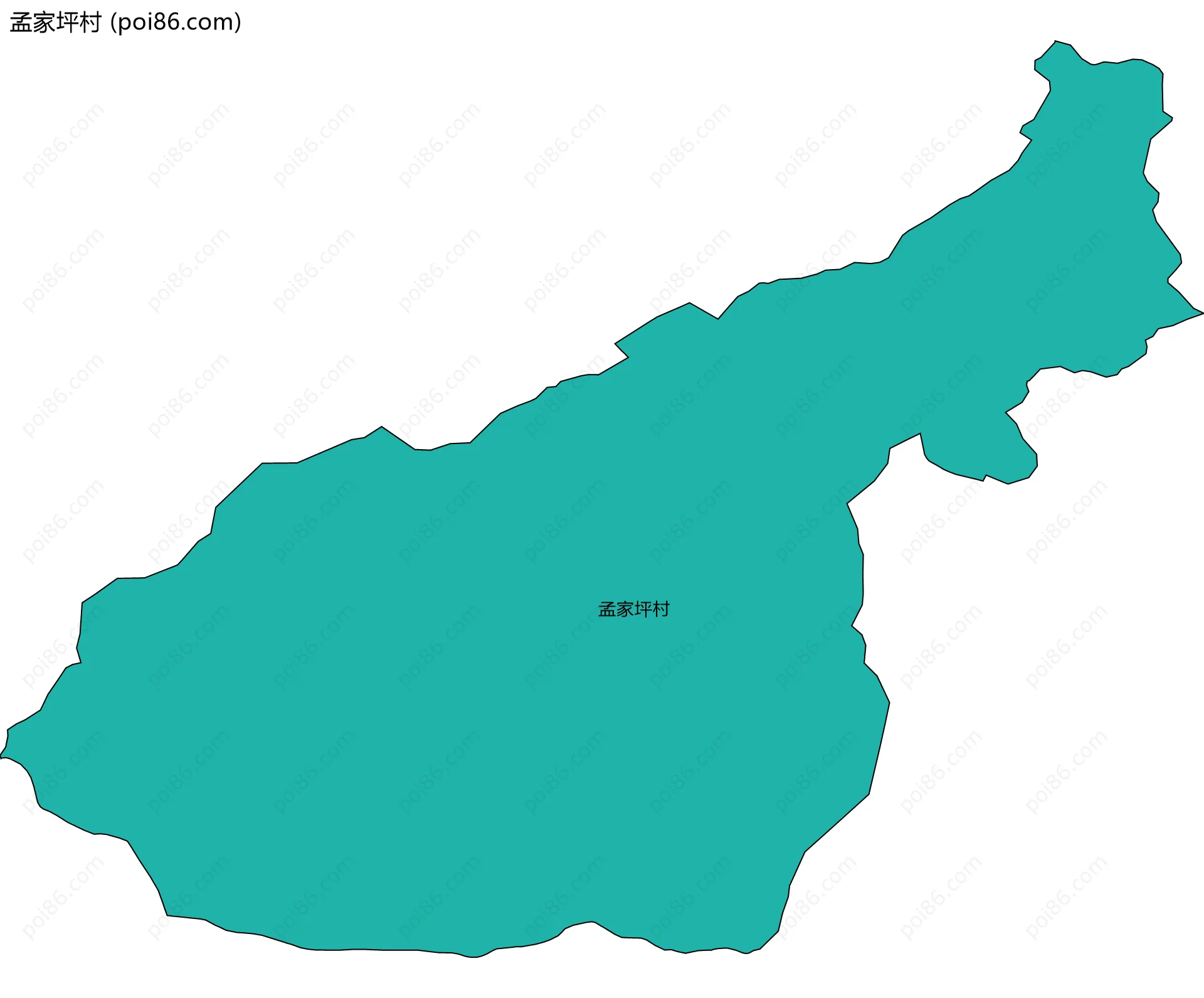 孟家坪村边界地图