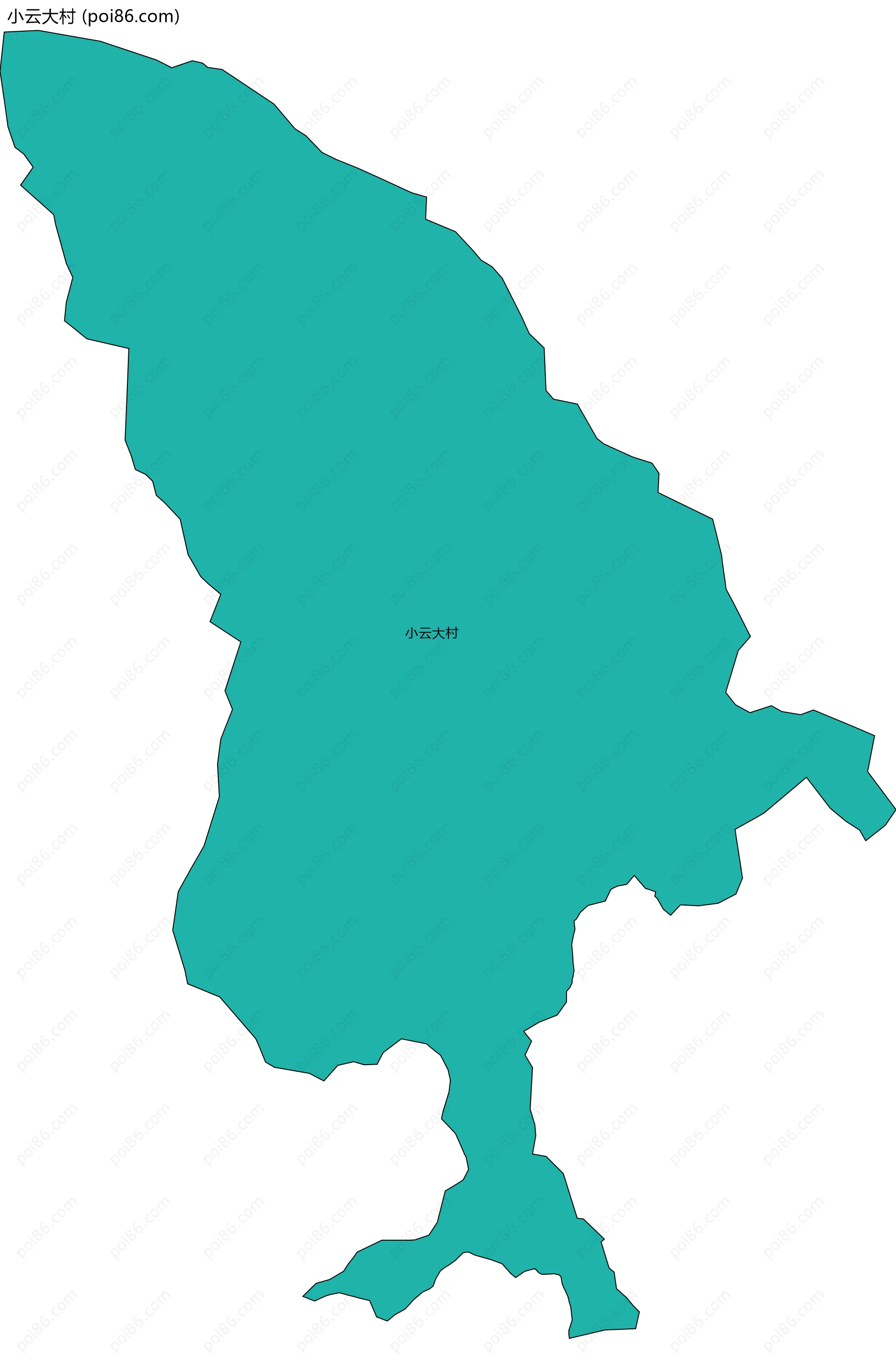 小云大村边界地图