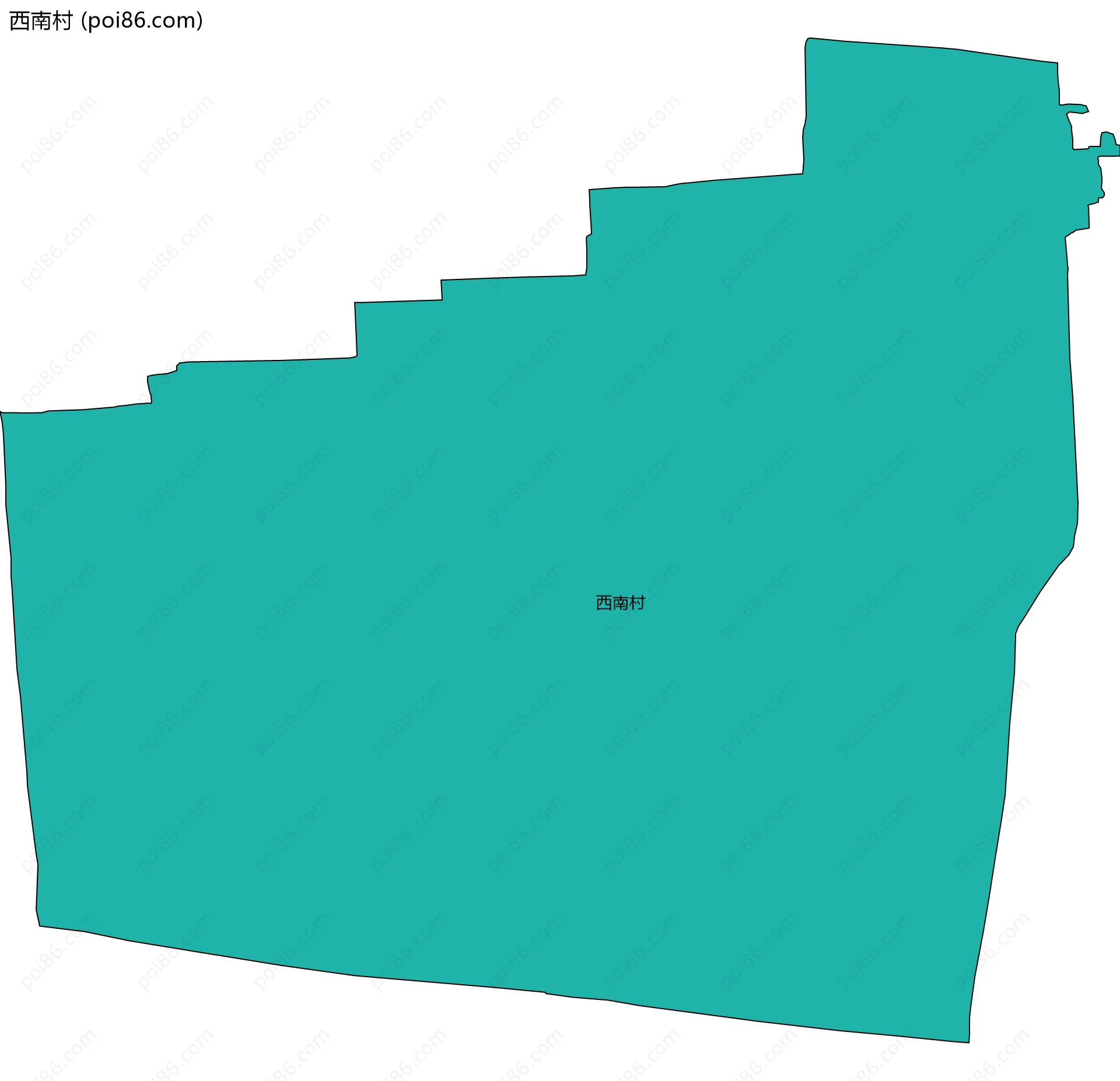 西南村边界地图