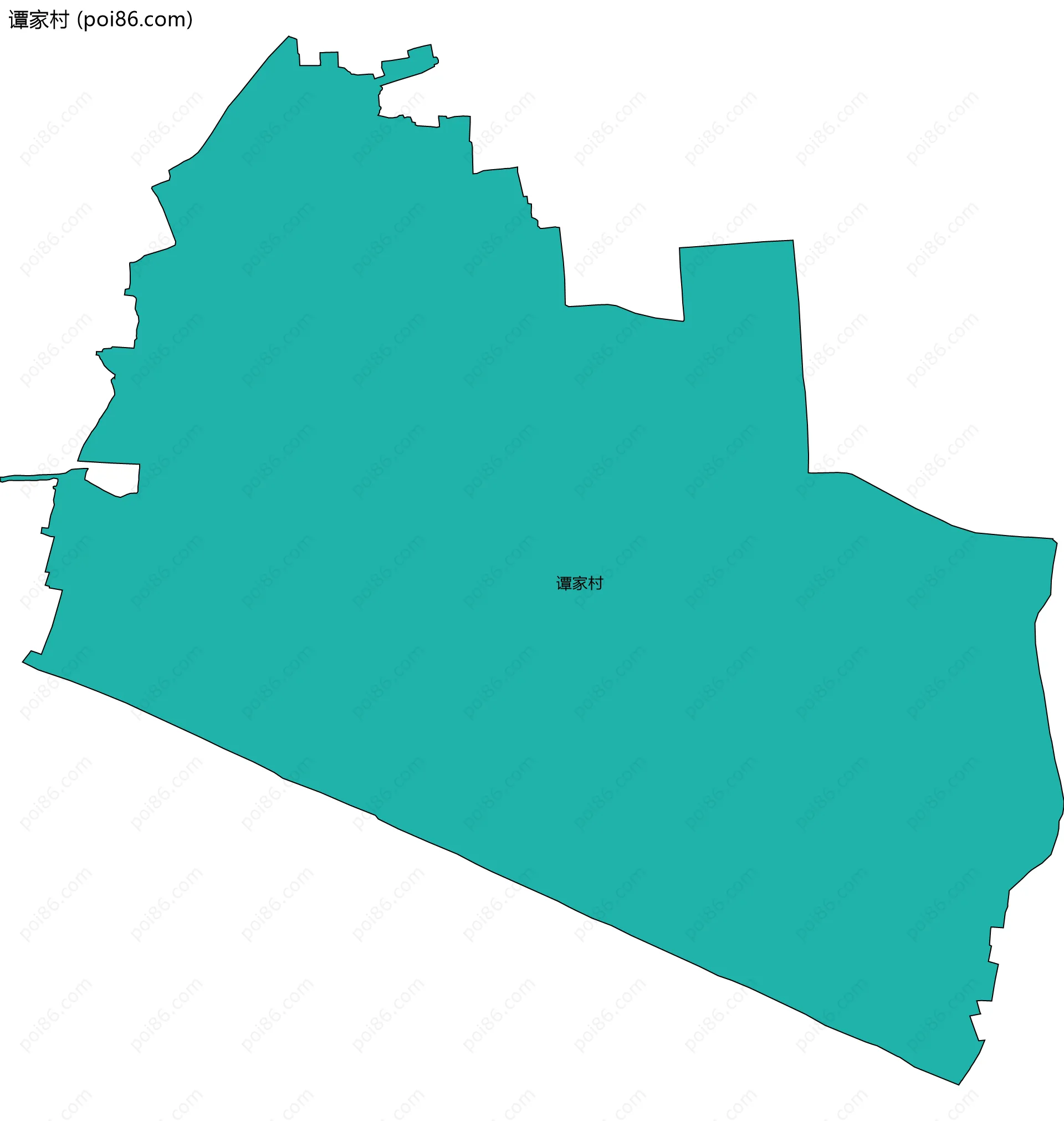 谭家村边界地图