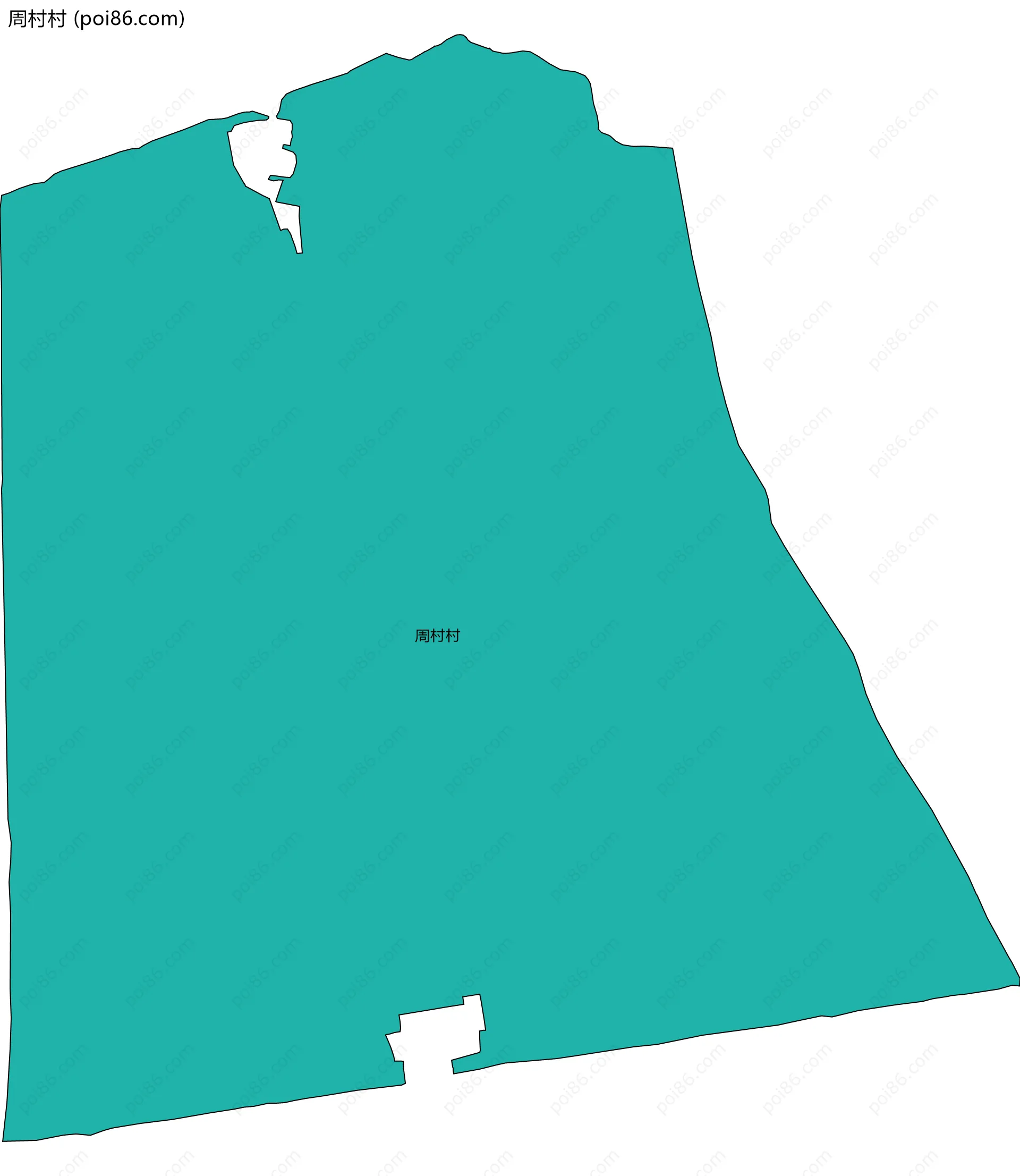 周村村边界地图