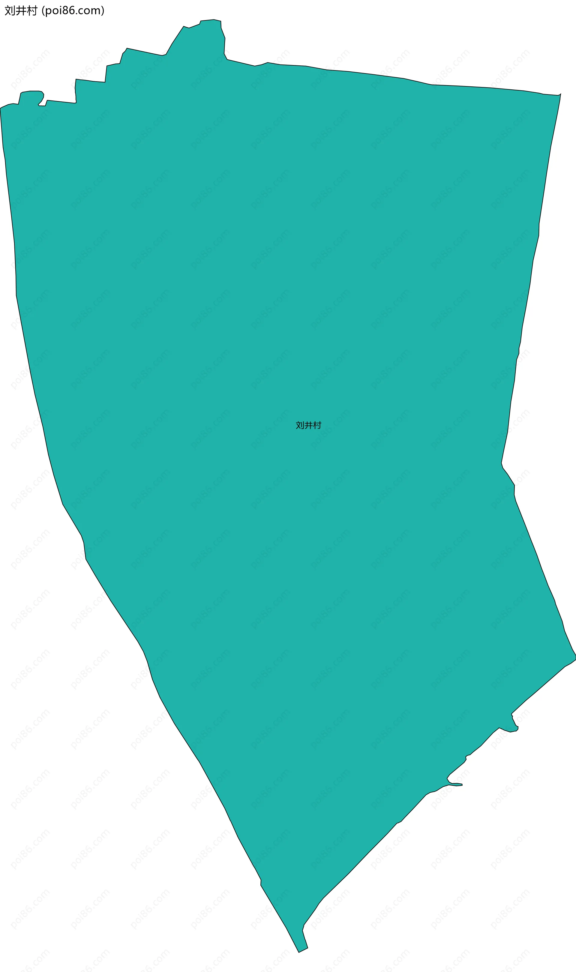 刘井村边界地图