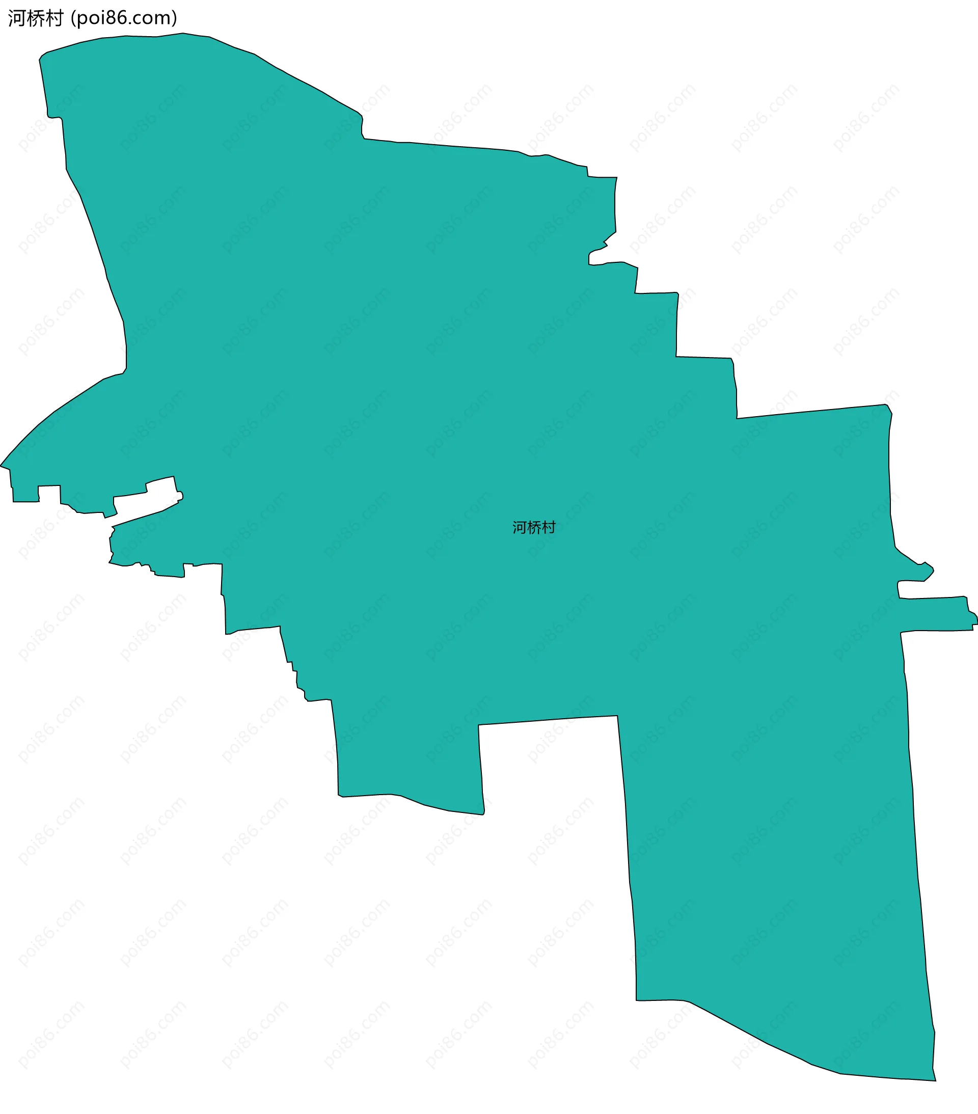 河桥村边界地图