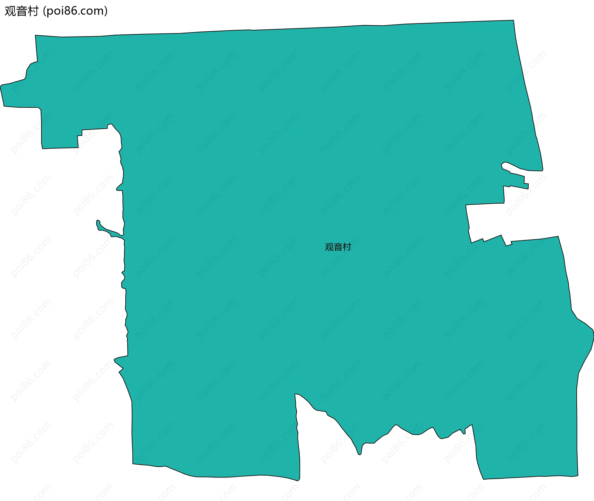 观音村边界地图