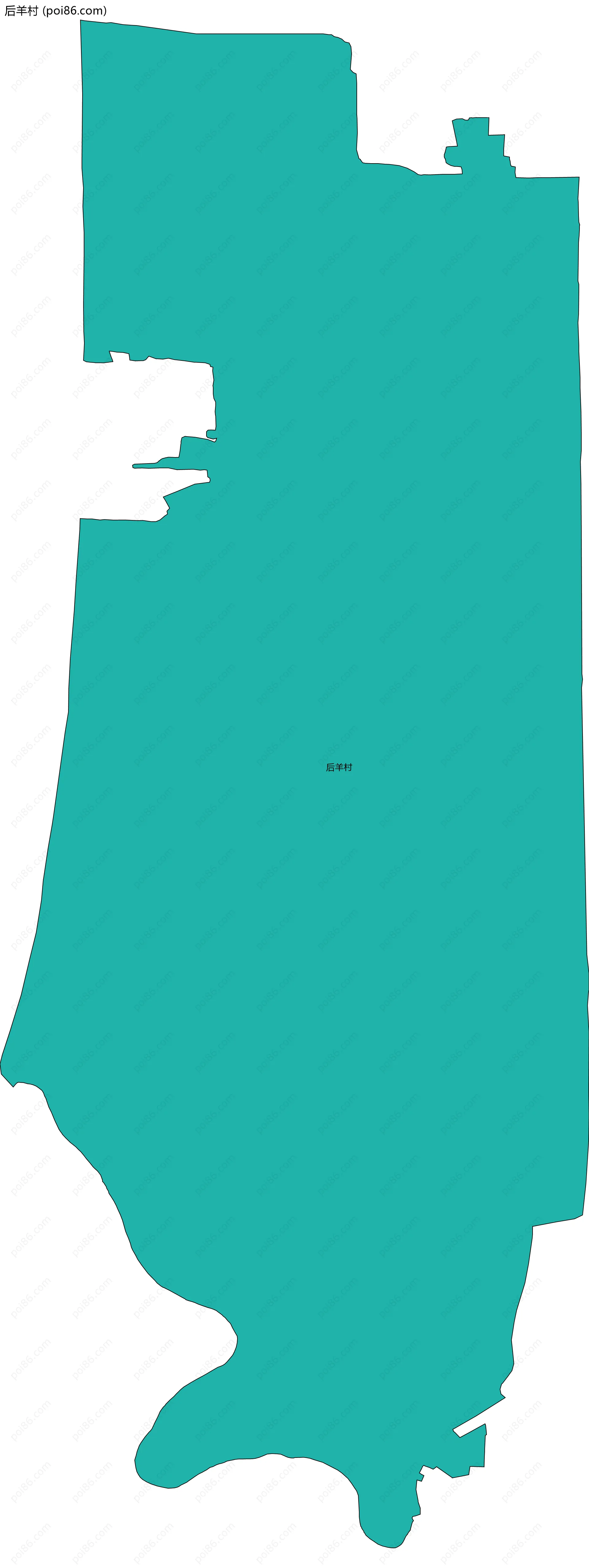 后羊村边界地图
