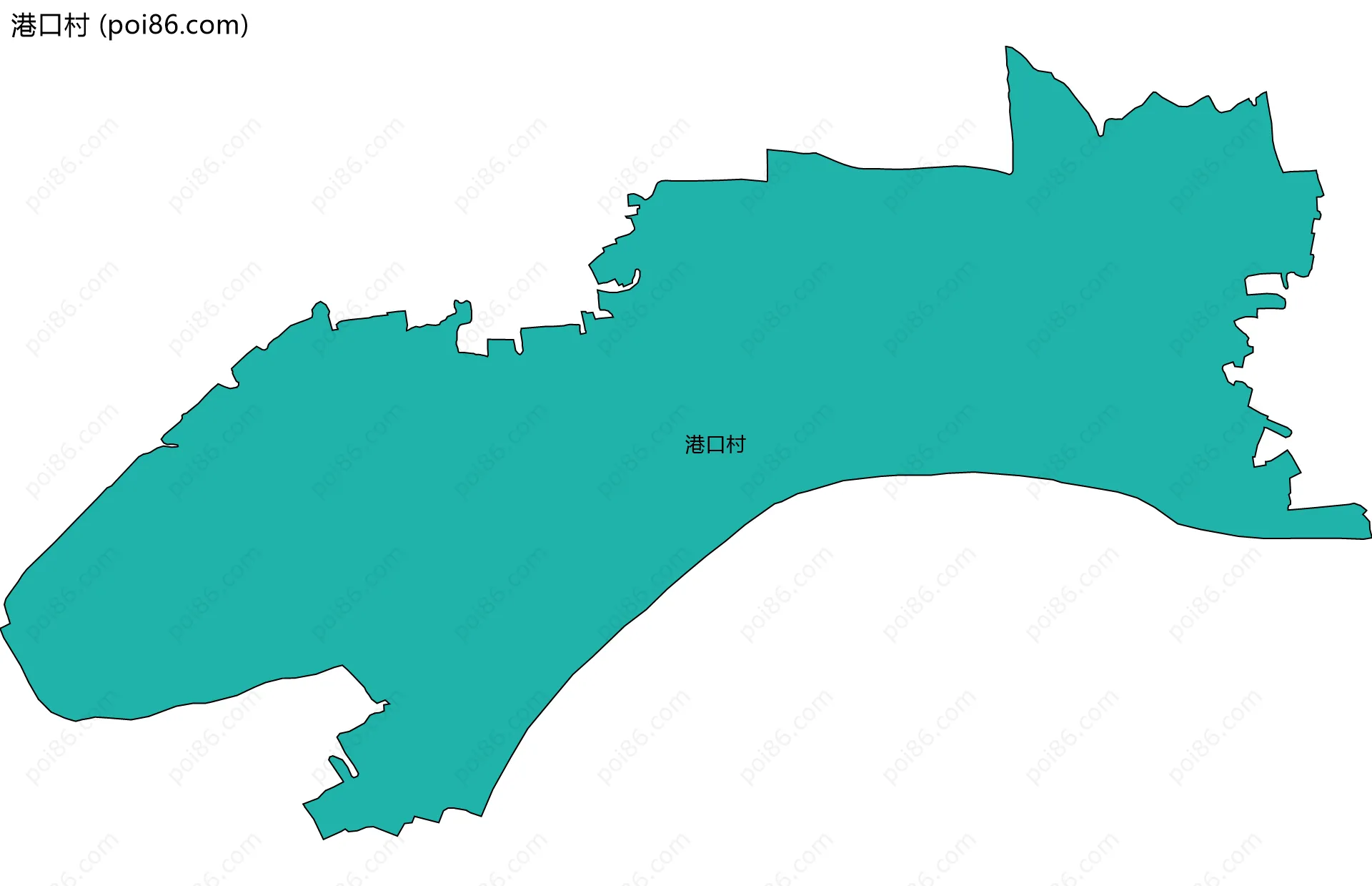 港口村边界地图